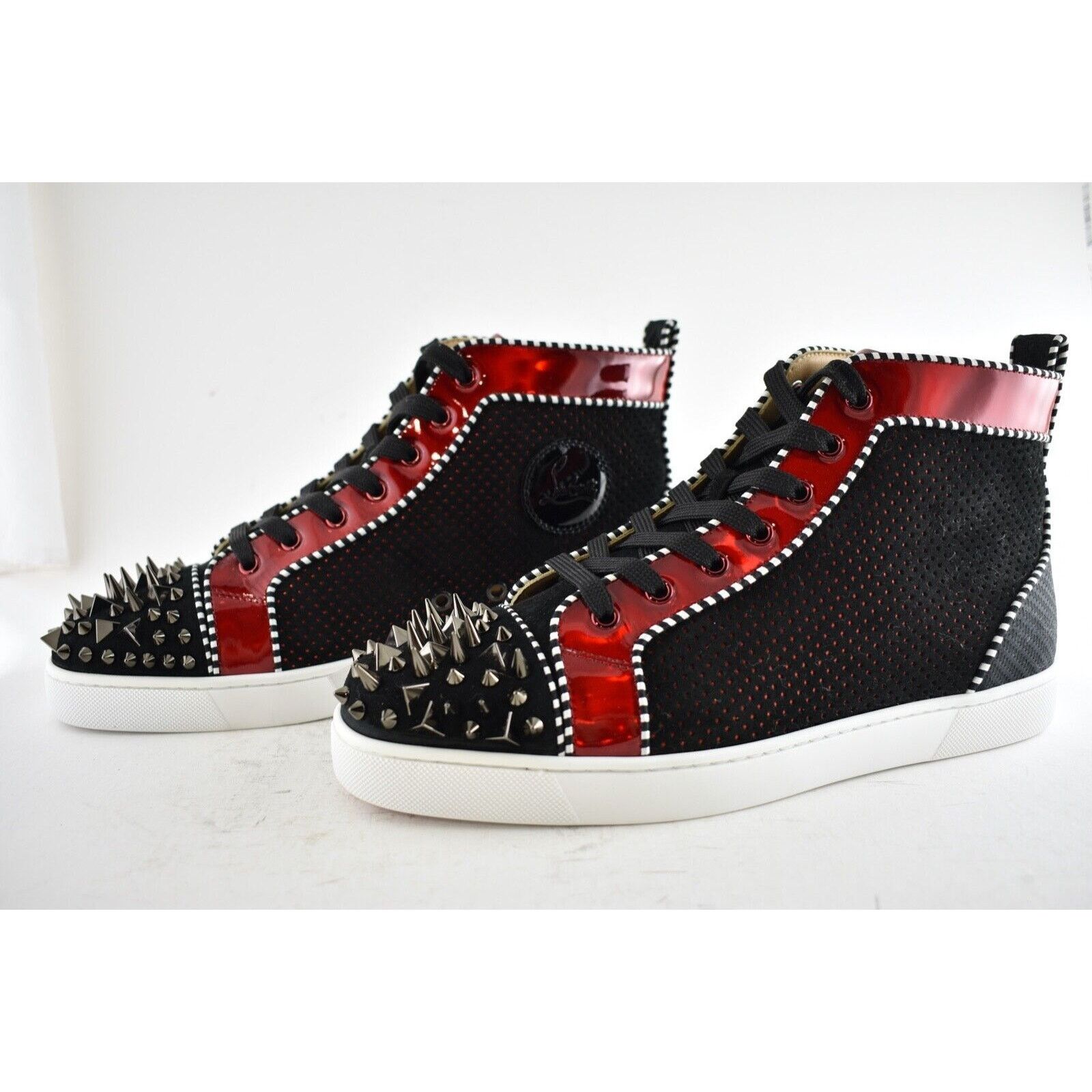 Christian Louboutin Christian Louboutin Mens Lou Pik Pik Orlato Flat Black Red Size US 9.5 / EU 42-43 - 10 Thumbnail