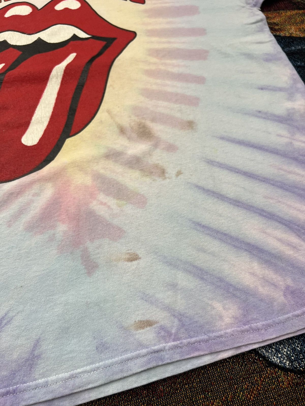 Vintage 1995 Vintage Rolling Stone Tie Dye Tee Size US XL / EU 56 / 4 - 5 Thumbnail