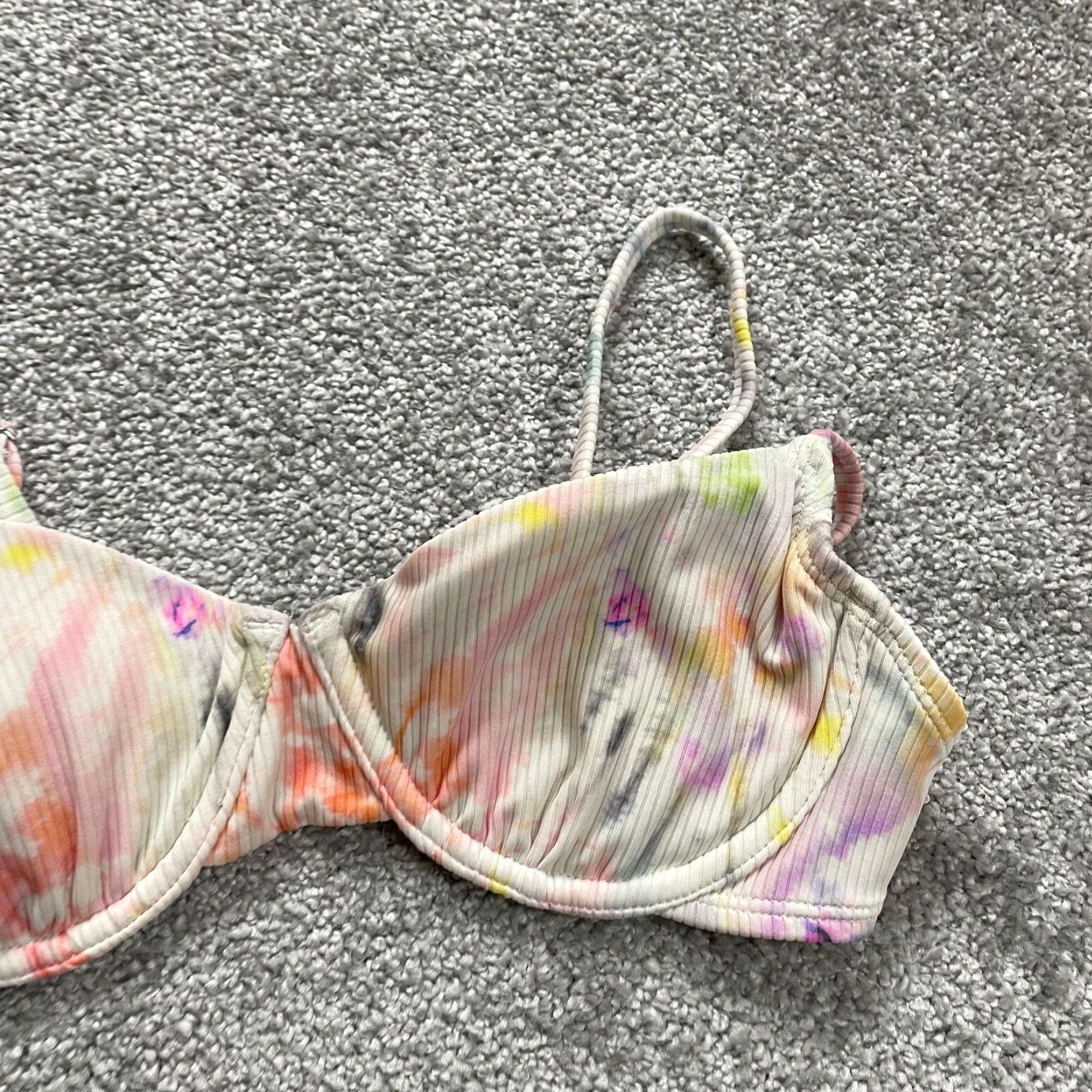 Vintage Xhilaration Women's Small Multi Tie Dye Underwired Push Up Bikini Top Beach Swimwear Size S / US 4 / IT 40 - 6 Thumbnail