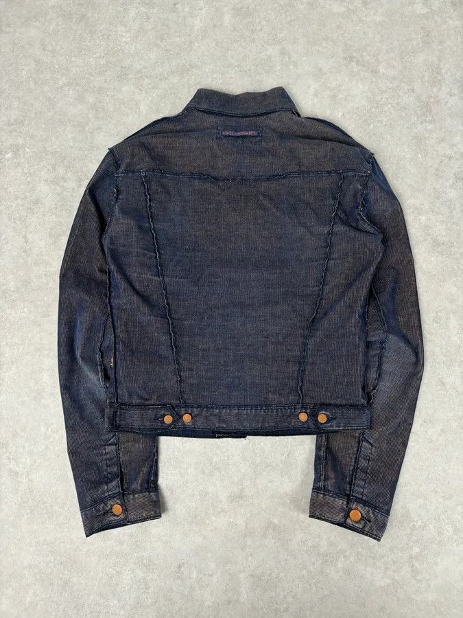 Jean Paul Gaultier 2000s Jean Paul Gaultier Navy Relief Denim Multi-Pocket Denim Jacket Size US S / EU 44-46 / 1 - 5 Thumbnail