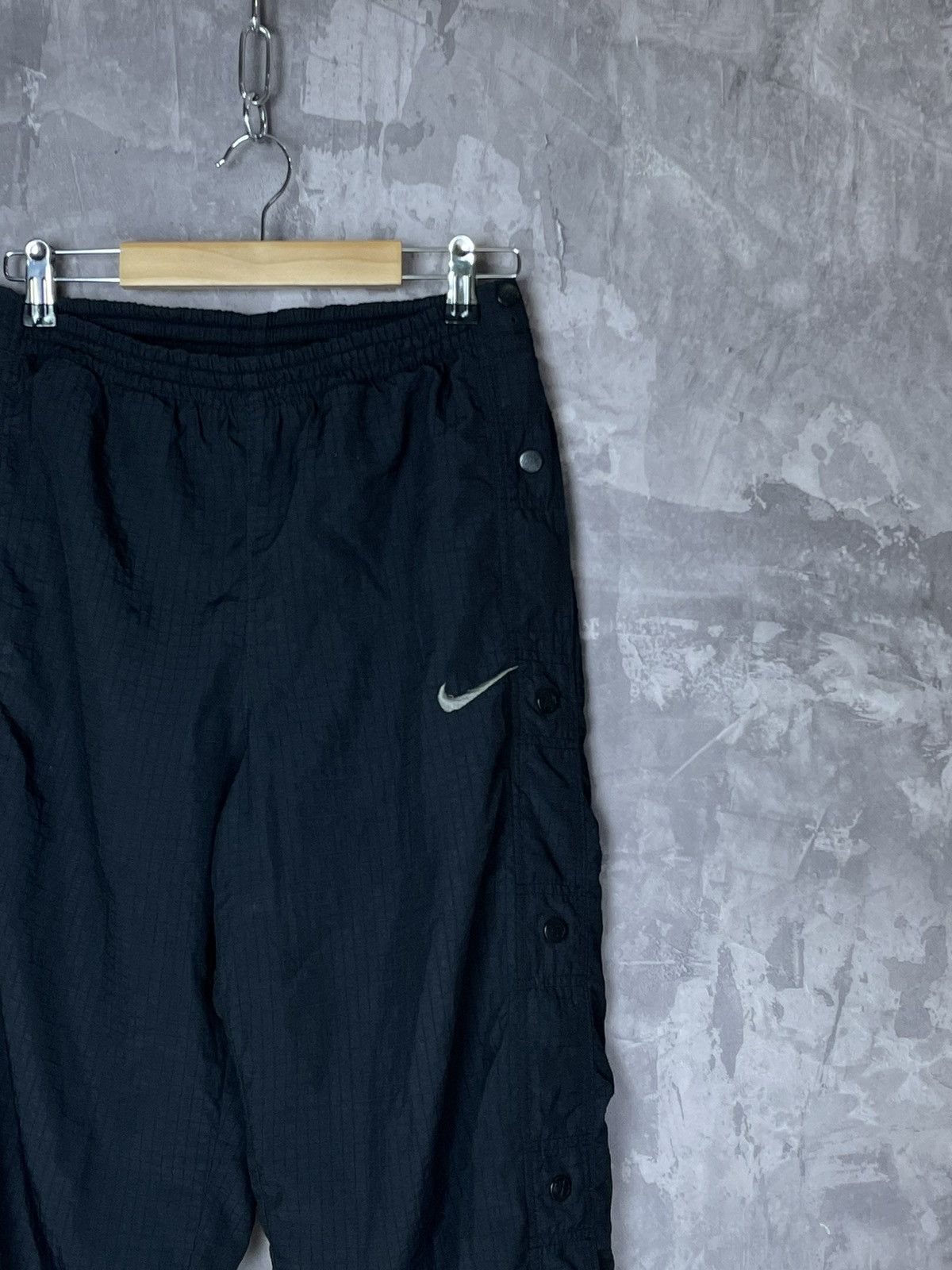 Nike × Vintage Vintage 90s Nike Snap Button Side Track Pants Size US 32 / EU 48 - 4 Thumbnail