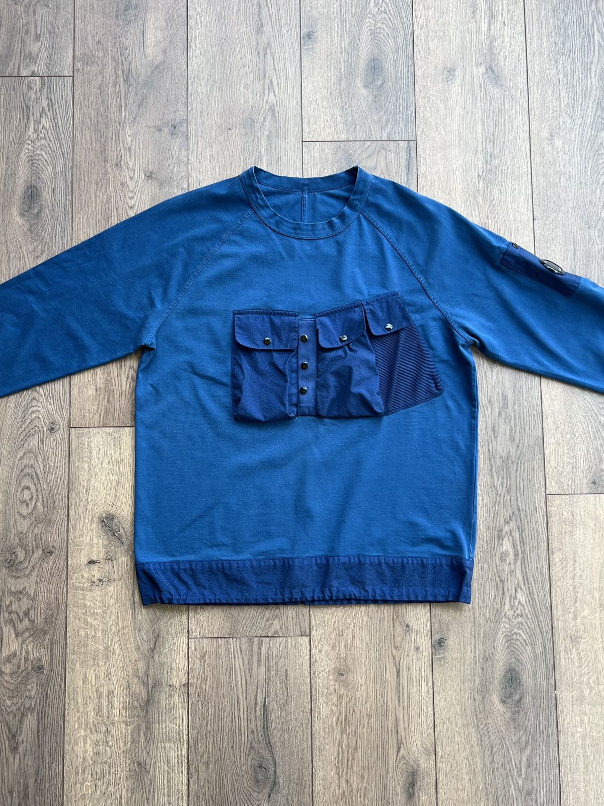 C.P. Company Sample C.P. Company Mixed Heavy Lens Sweatshirt Blue Size US L / EU 52-54 / 3 - 3 Thumbnail
