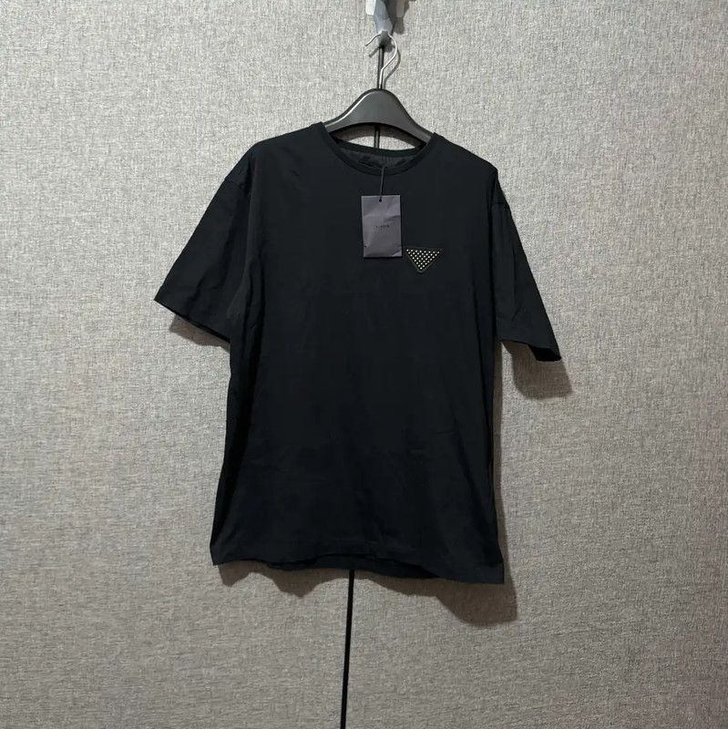 Prada Prada Black Cotton Logo T-Shirt for Men Size US M / EU 48-50 / 2 - 1 Thumbnail
