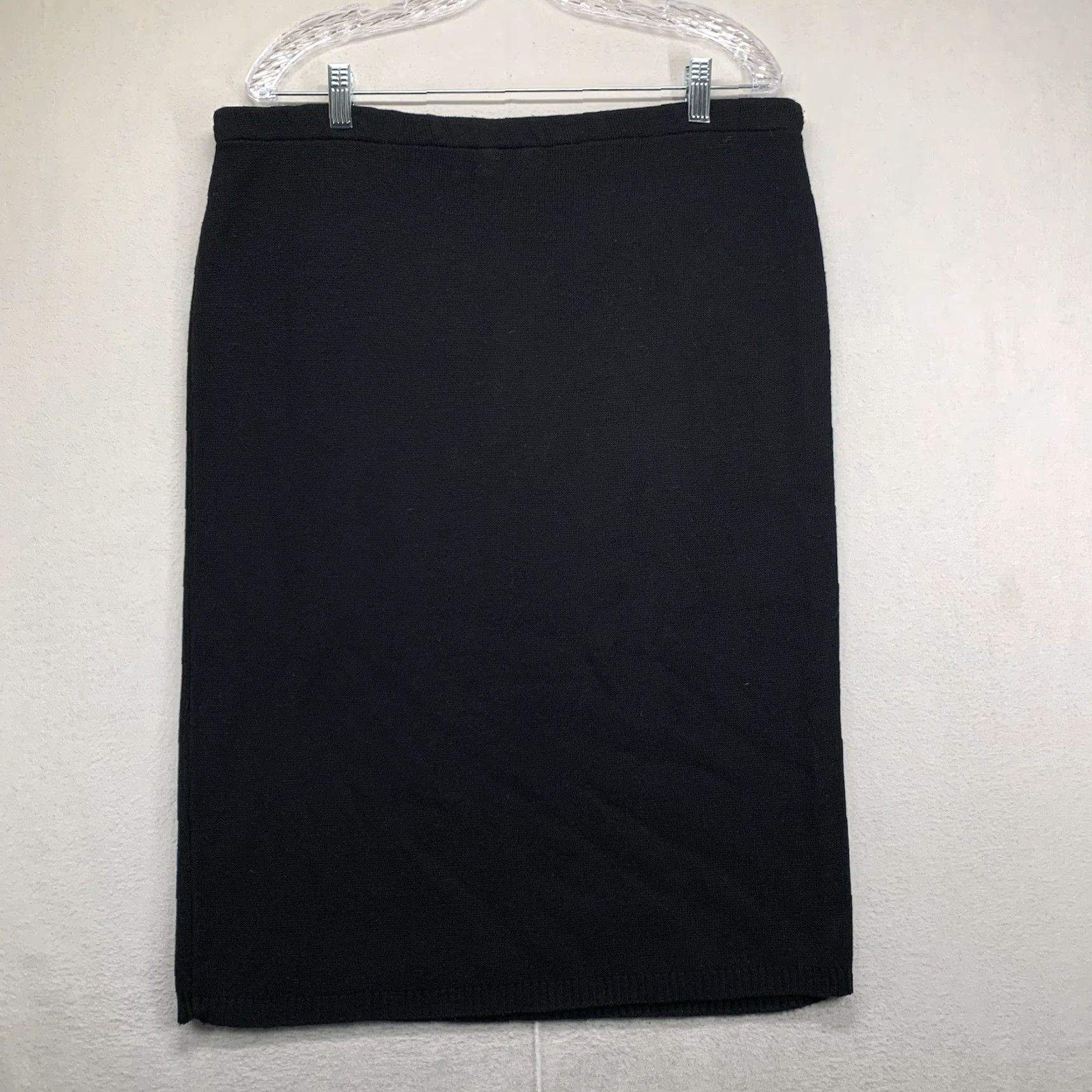 Vintage Classic Black Acrylic Long Skirt Women’s 37" Lauren Knitwear USA Size 25" / US 0 / IT 36 - 4 Thumbnail