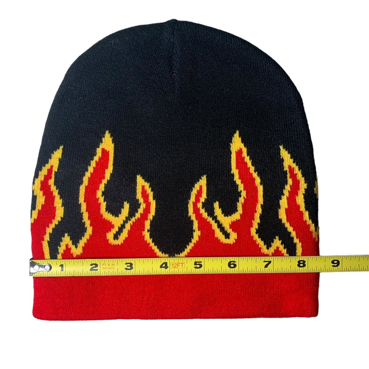 Other Red Flame Knitted Streetwear Beanie Size ONE SIZE - 4 Thumbnail