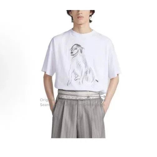 Dior Dior Sketch Puppy Short Sleeve T. Size US XL / EU 56 / 4 - 7 Thumbnail