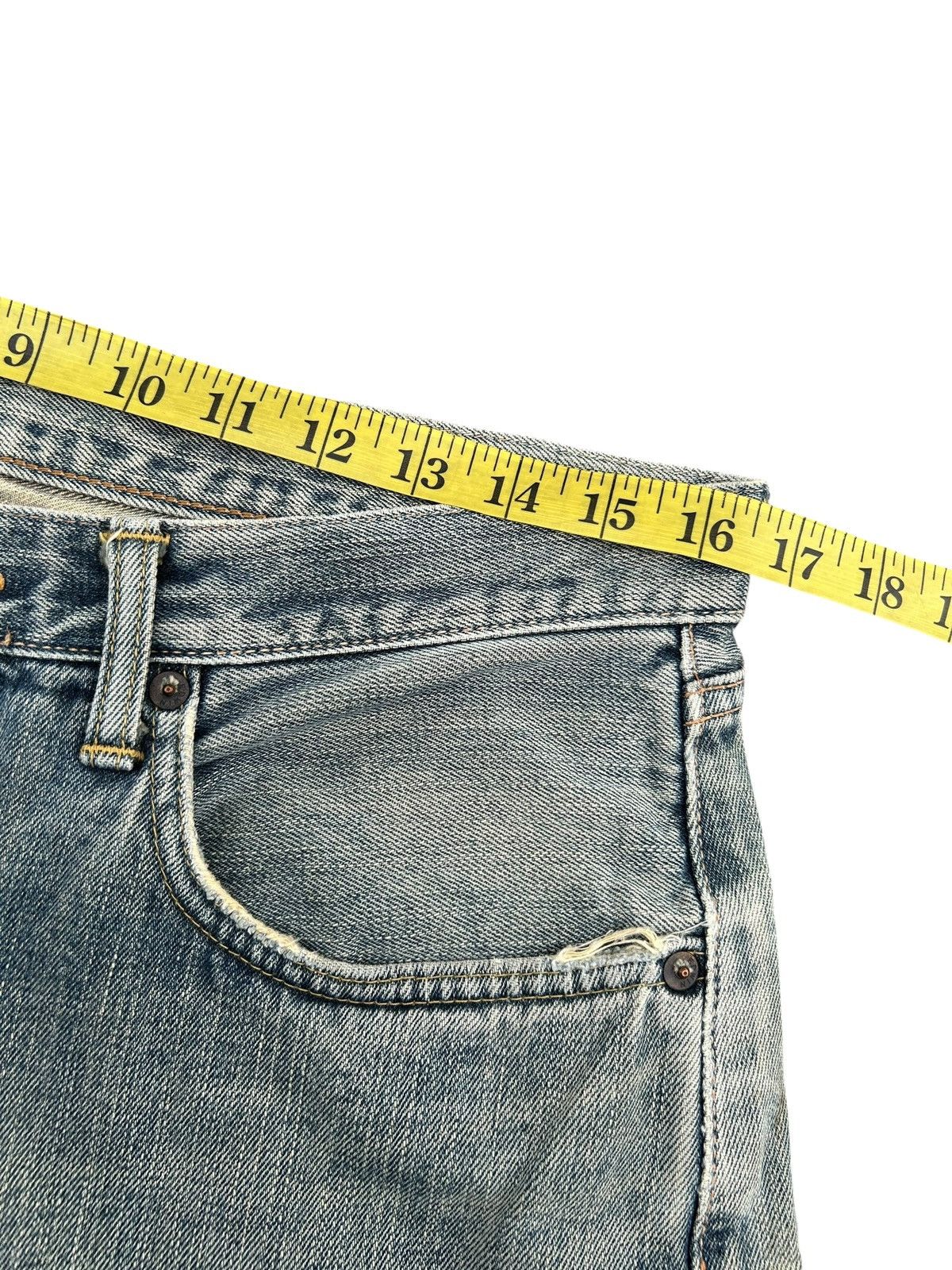 Kapital Vintage Edwin 505 Selvedge Distressed Denim Jeans Size US 33 - 14 Thumbnail