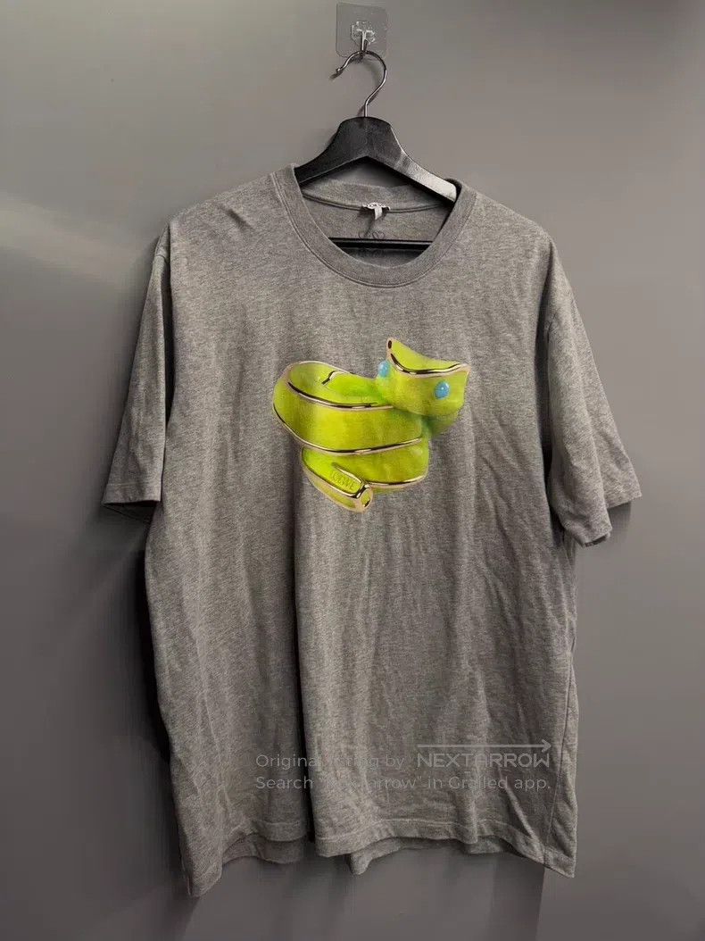Loewe Loewe Snake Year Limited T-Shirt, Gray with Neon Green Sna Size L / US 10 / IT 46 - 1 Thumbnail