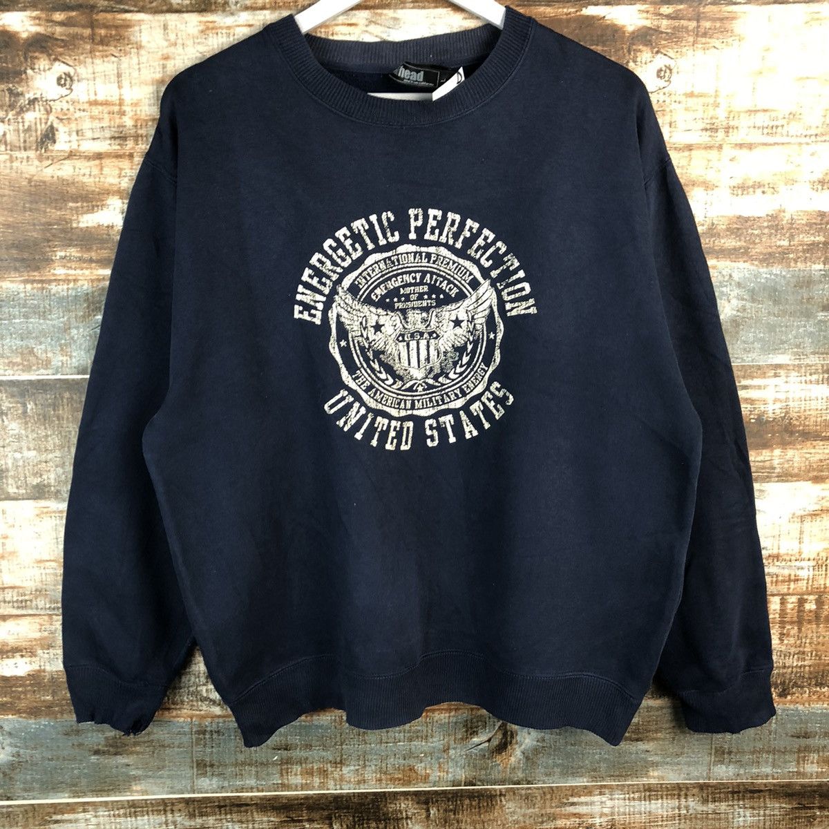 Japanese Brand Over Head usa Dark Blue Sweatshirt #A1918 Size US M / EU 48-50 / 2 - 3 Thumbnail