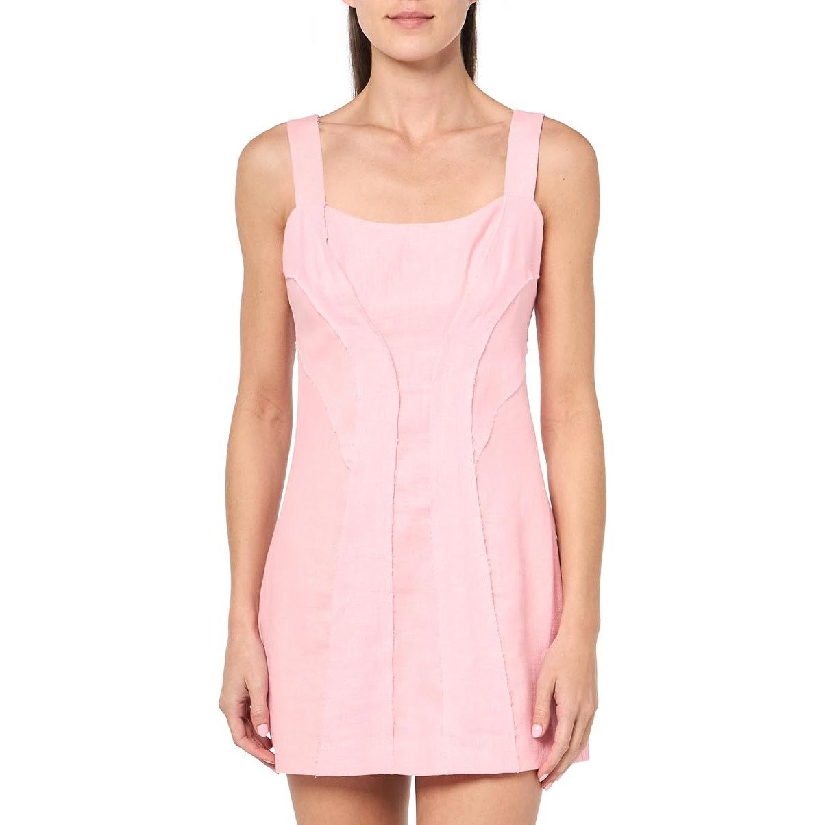 Ramy Brook Ramy Brook Women's Linda Linen Mini Dress in Pink, Size 10 Size L / US 10 / IT 46 - 1 Thumbnail