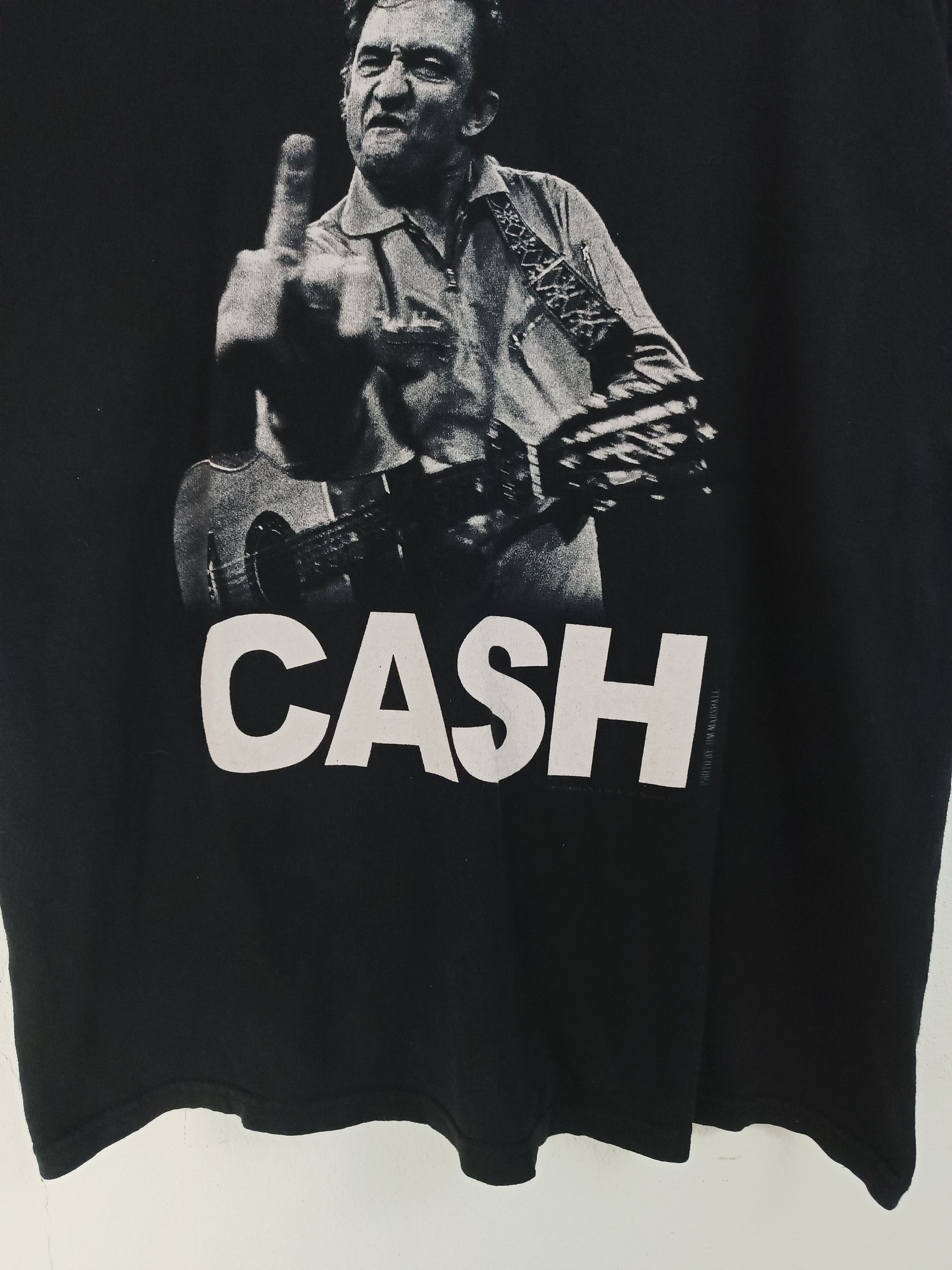 Vintage VINTAGE JOHNNY CASH CLASSIC MIDDLE FINGER TEE dylan neil ant Size US XL / EU 56 / 4 - 8 Thumbnail