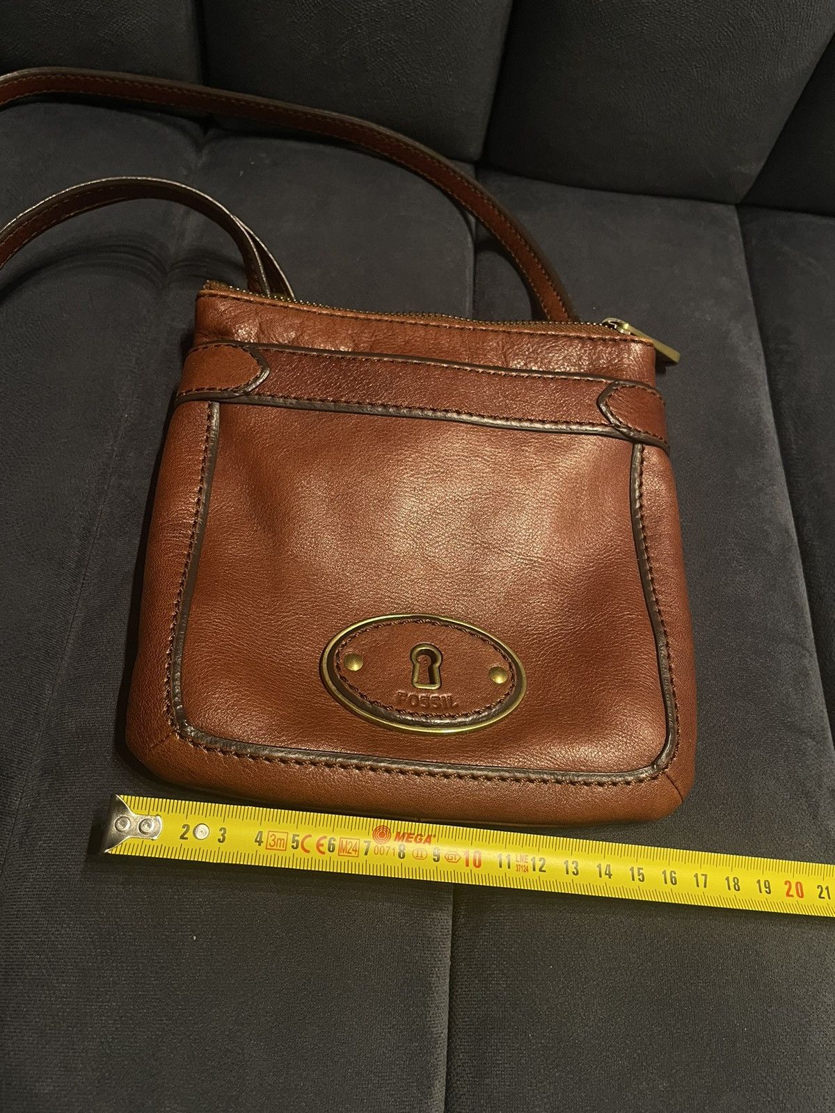 Fossil Fossil Key Per Crossbody Bag Brown Smooth Leather Small Size ONE SIZE - 15 Thumbnail
