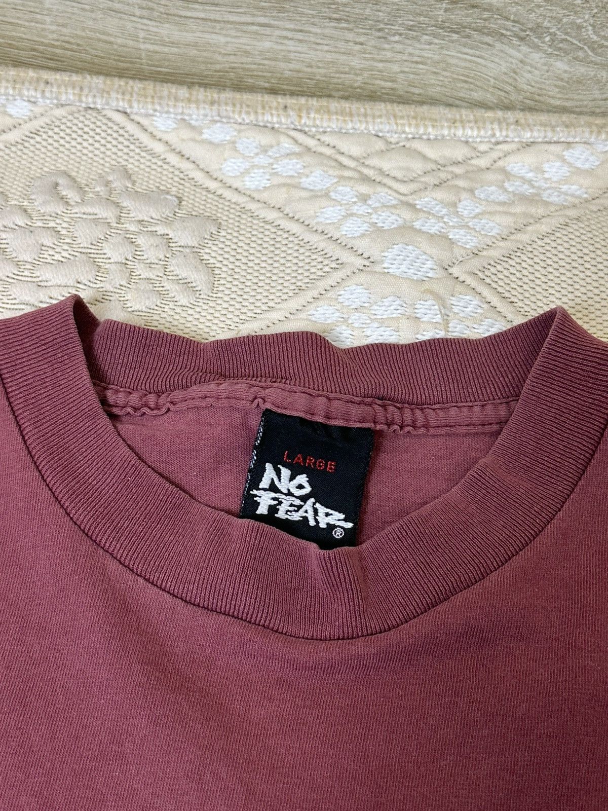 No Fear 🔥 Vintage 1990s No Fear Faded Big Logo T-Shirt Single Stitch Size US L / EU 52-54 / 3 - 7 Thumbnail