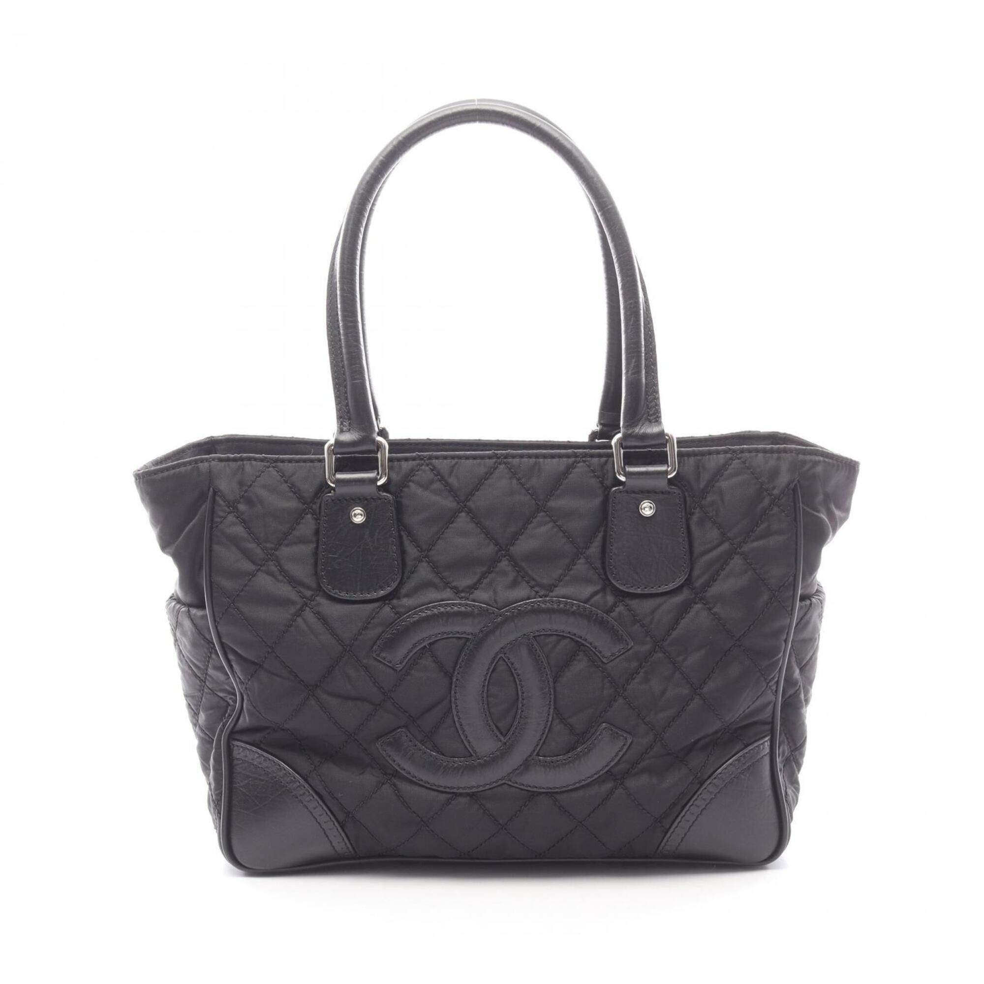 Chanel Chanel Paris New York Line Tote Bag Handbag Nylon Leather Women's Black A33100 Size ONE SIZE - 1 Thumbnail