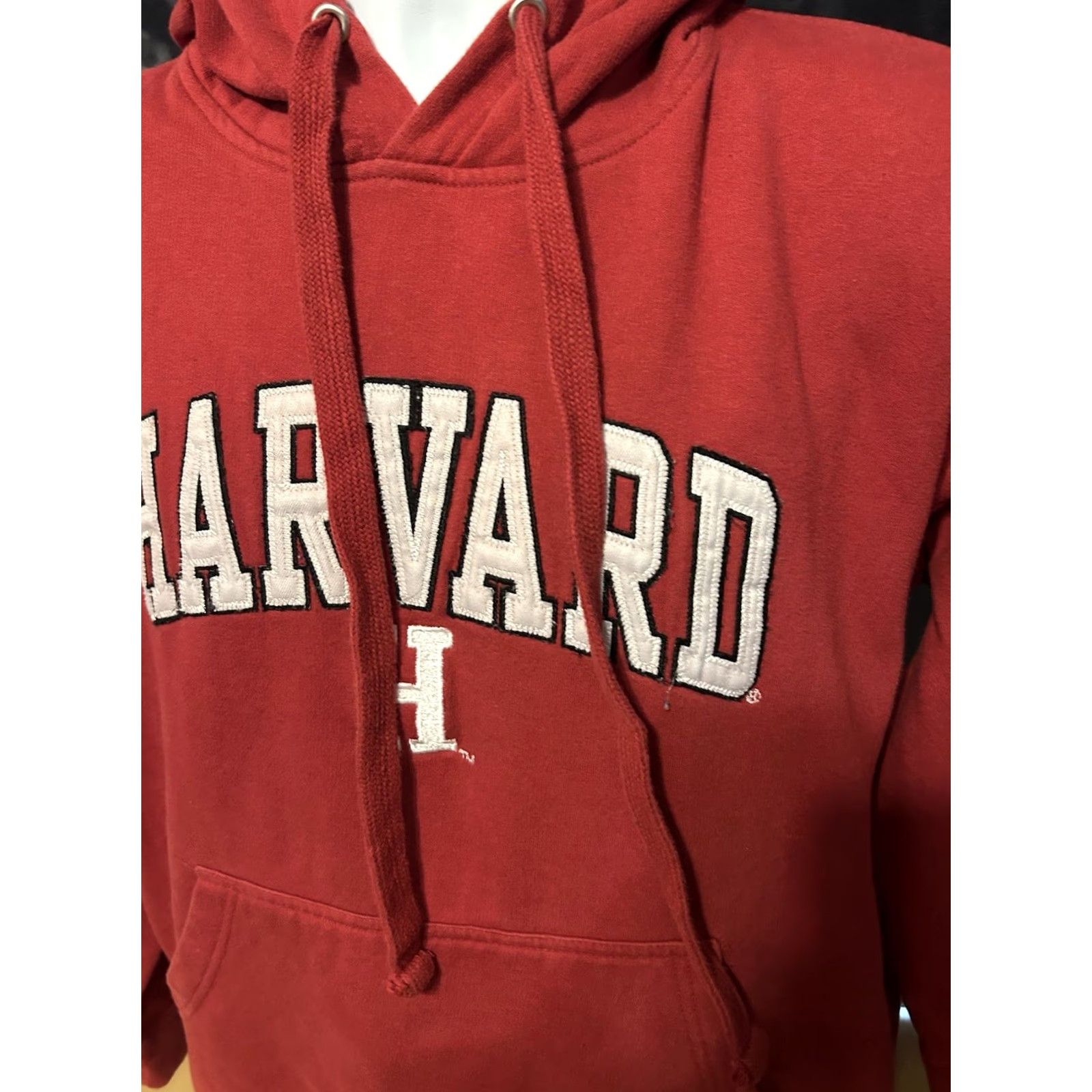 KangaROOS VTG Harvard University Hoodie Men Medium Maroon Kangaroo Pocket Drawstrings Logo Hooded Pullover Size US M / EU 48-50 / 2 - 7 Thumbnail