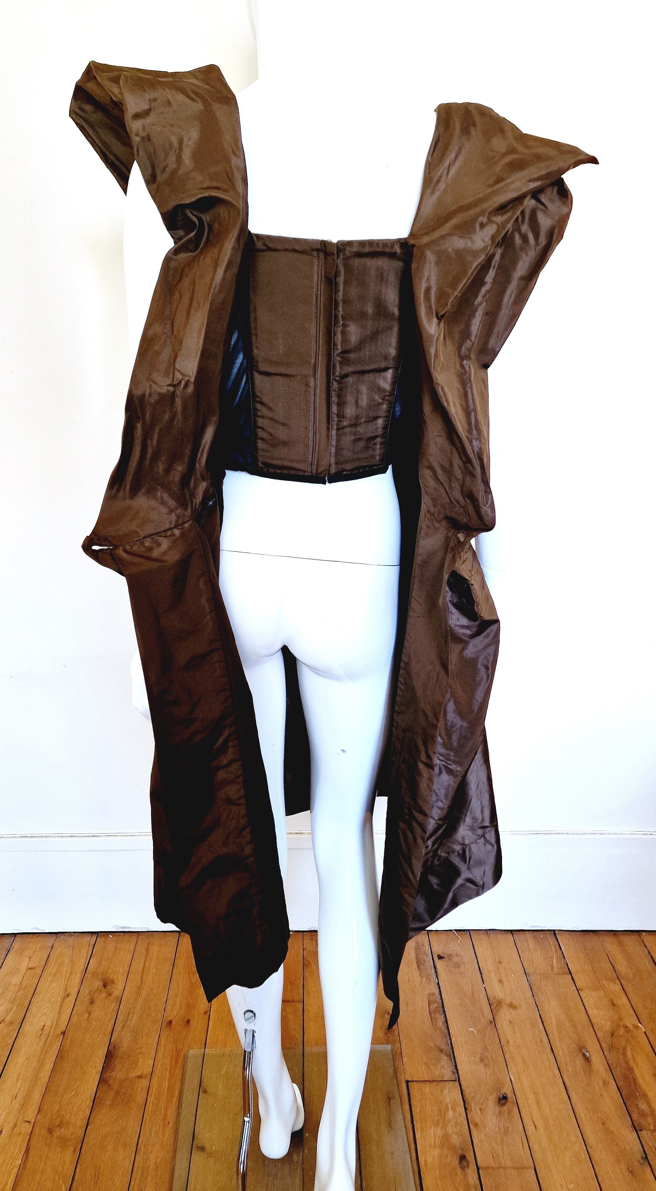 Vivienne Westwood Vivienne Westwood Bustier Corset Brown Taffeta Large Dress Size L / US 10 / IT 46 - 6 Thumbnail