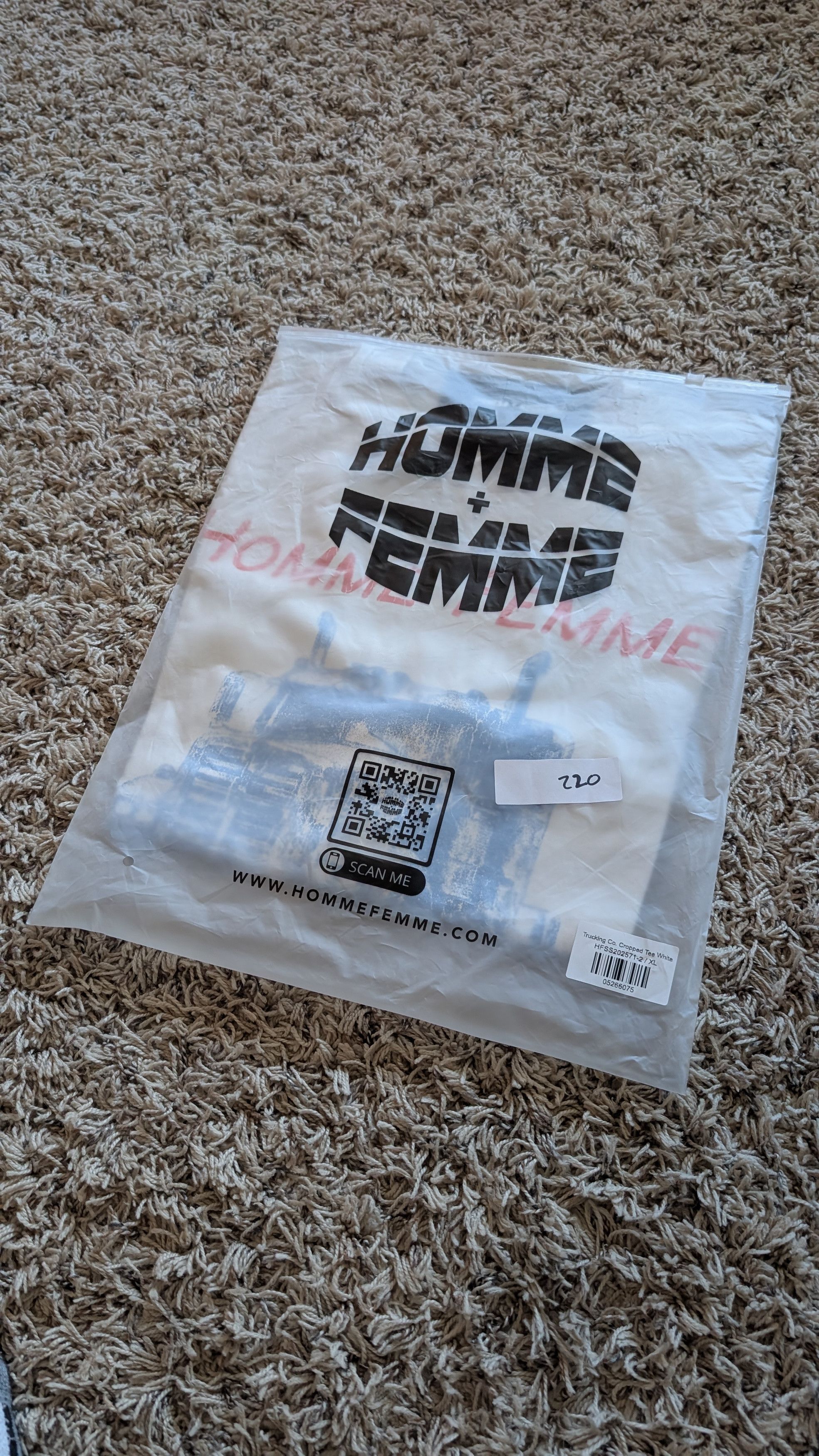 Homme + Femme La Homme Femme Trucking XL Cream Colored Cropped T Shirt NWT 🔥 Size US XL / EU 56 / 4 - 2 Thumbnail