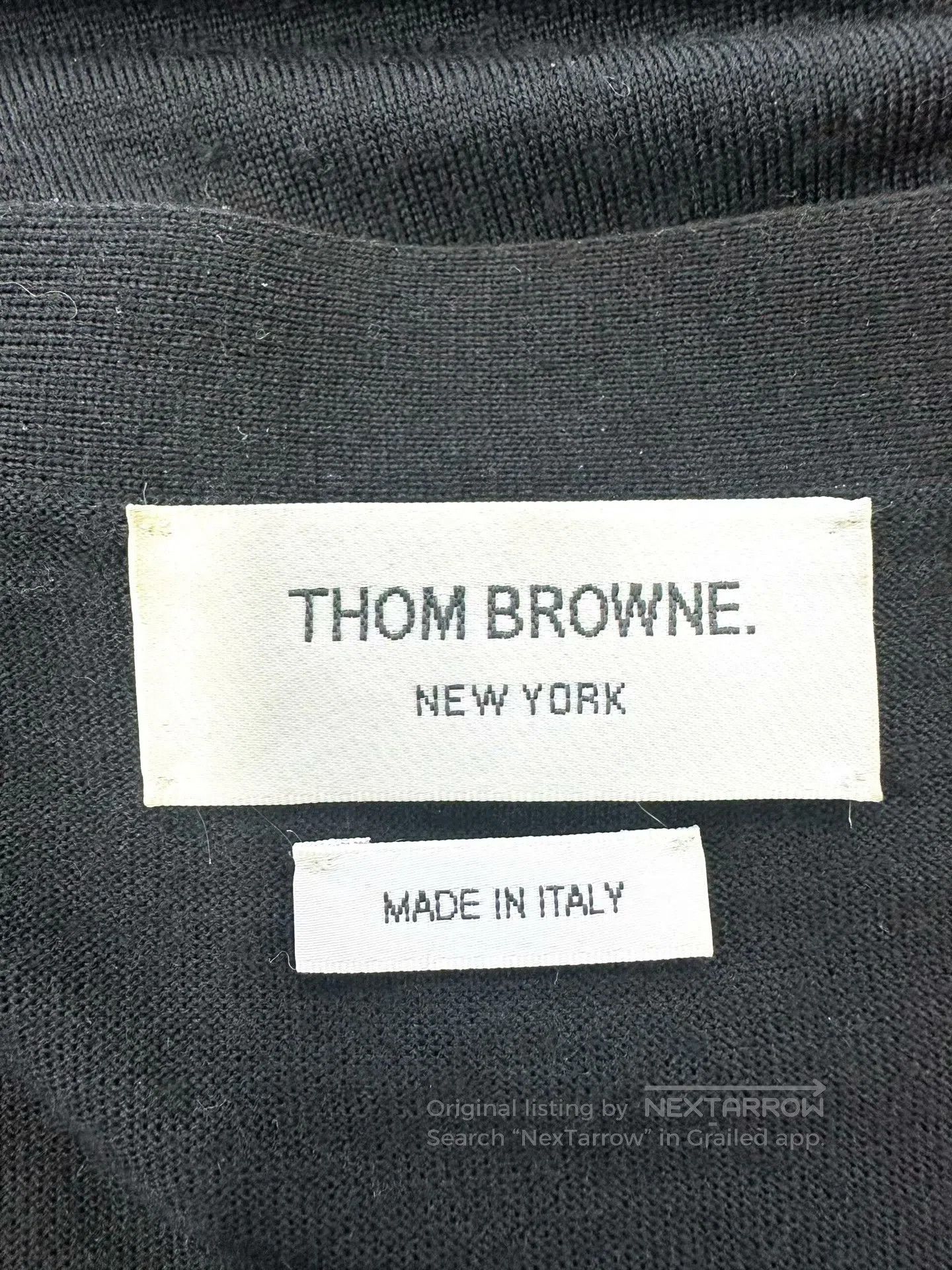 Thom Browne Thom Browne Black Classic Four Stripe Wool Cardigan| Size US XL / EU 56 / 4 - 3 Thumbnail