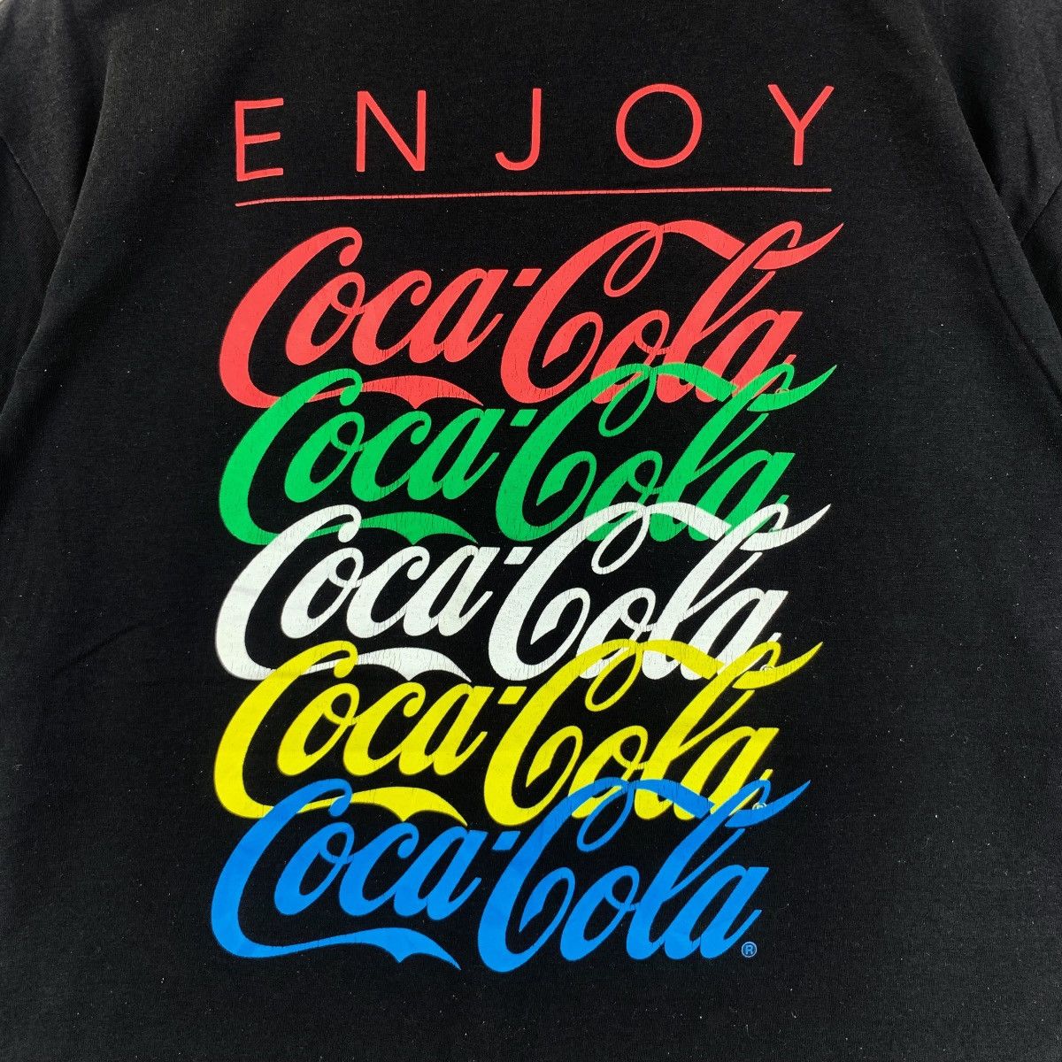 Coca Cola COCA COLA COKE Enjoy Multi Logo Visual Art Tee Shirt Top Size L / US 10 / IT 46 - 5 Thumbnail