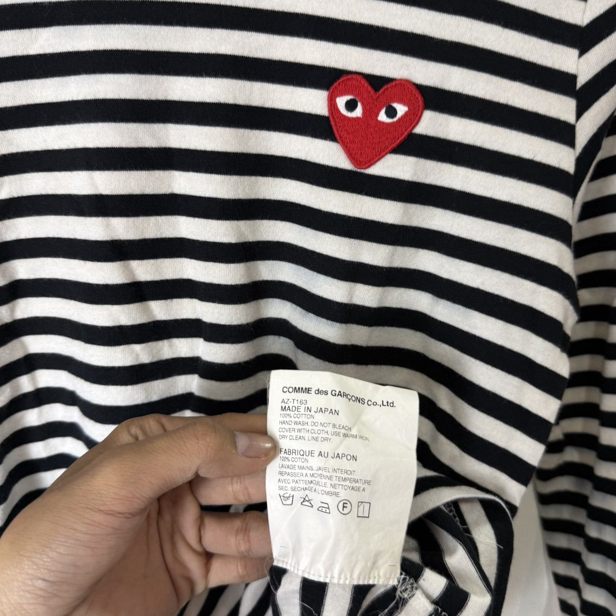 Comme des Garcons COMME des GARCONS play heart logo stripe AZ-T163 Size M / US 6-8 / IT 42-44 - 5 Thumbnail