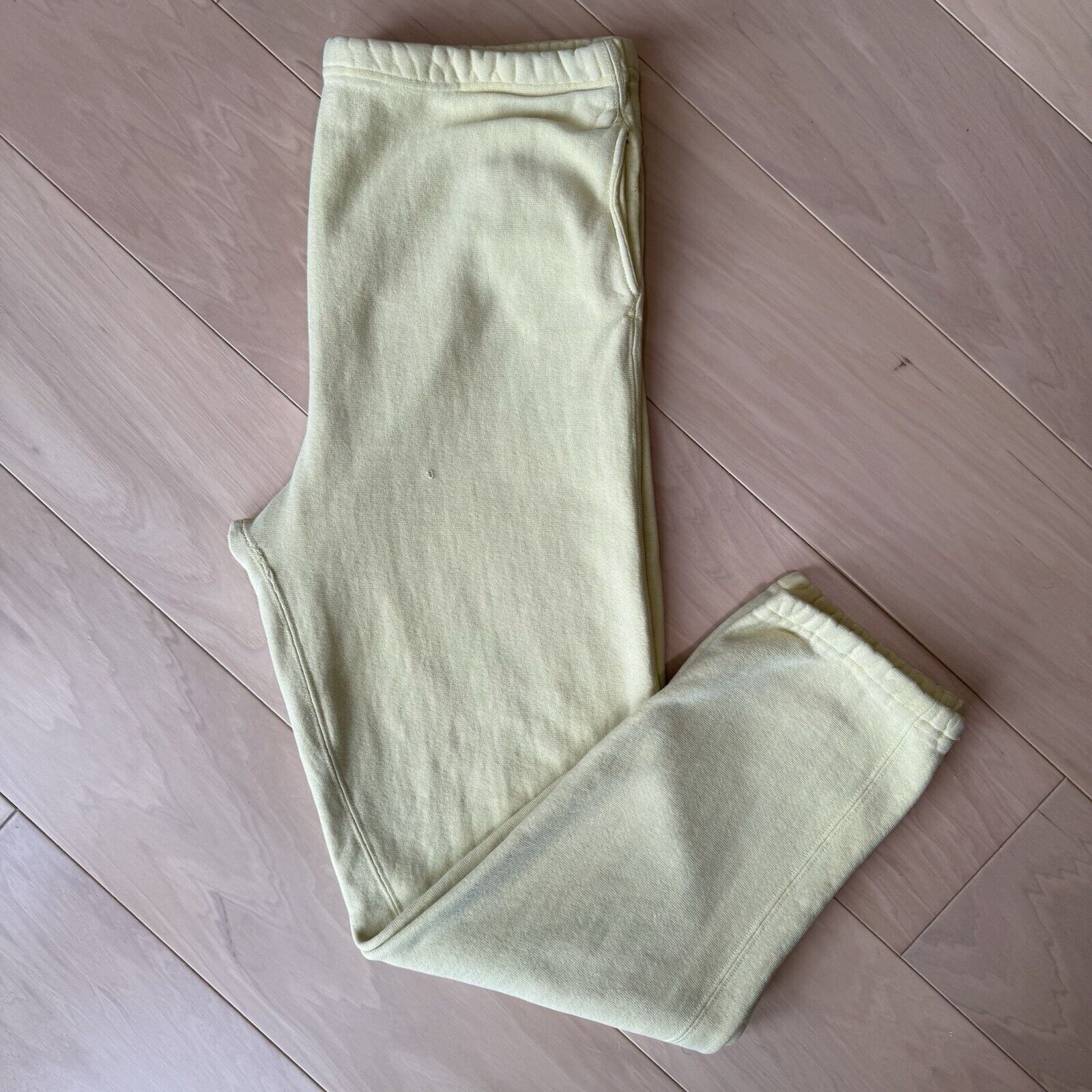 Champion × Vintage Vintage Champion Reverse Weave Sweatpants Large Yellow 90s Size US 34 / EU 50 - 2 Thumbnail