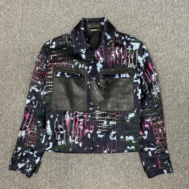 Versace Versace Multicolor Leather Women's Jacket 0089 Size S / US 4 / IT 40 - 1 Thumbnail