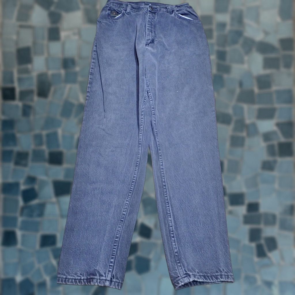 Wrangler Vintage Women’s Wrangler Denim Jeans 14 High Rise Tapered Leg USA Black Cotton 90s Size 36" / US 14 / IT 50 - 1 Thumbnail