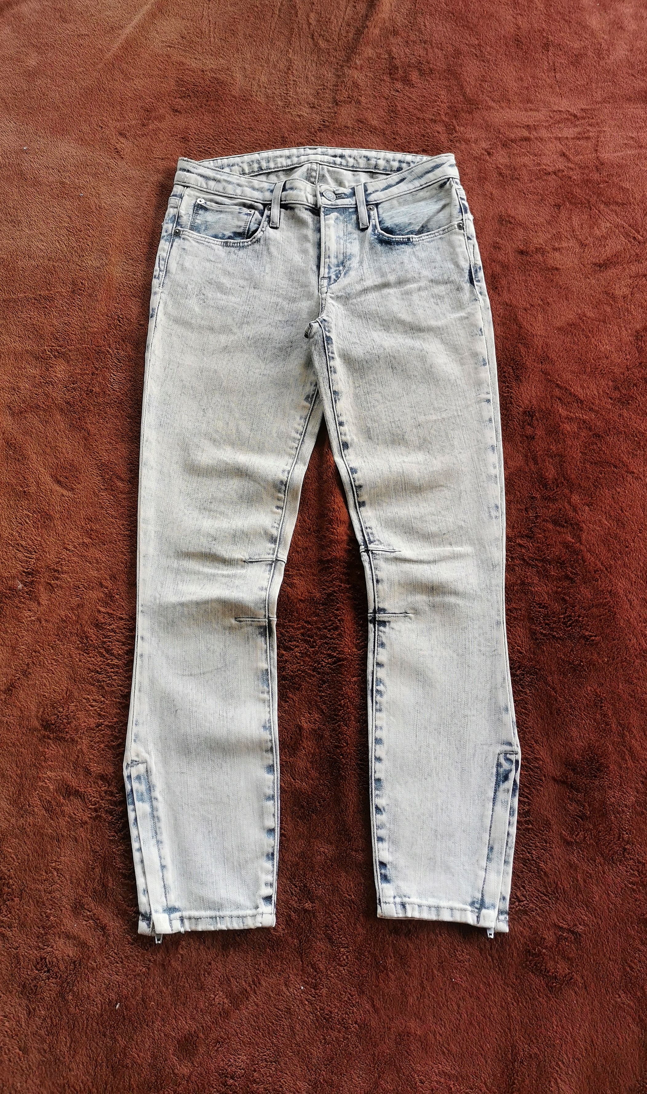 Helmut Lang Helmut Lang Sky Wash Crop Skinny Jeans Ankle Zip Made In Usa Size 26" / US 2 / IT 38 - 1 Thumbnail