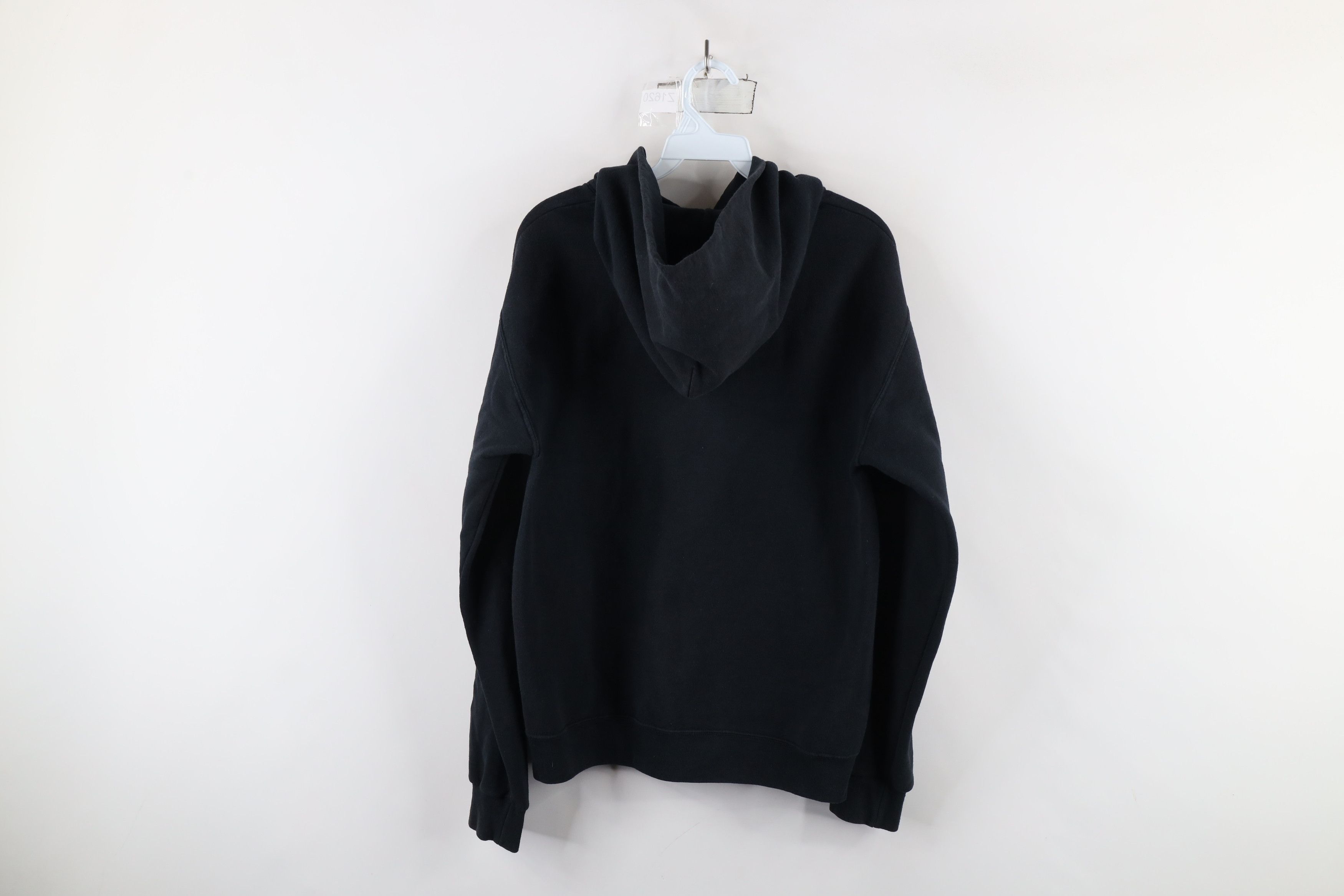 Vintage Vintage 90s Streetwear Faded Blank Hoodie Sweatshirt Black Size US S / EU 44-46 / 1 - 11 Thumbnail