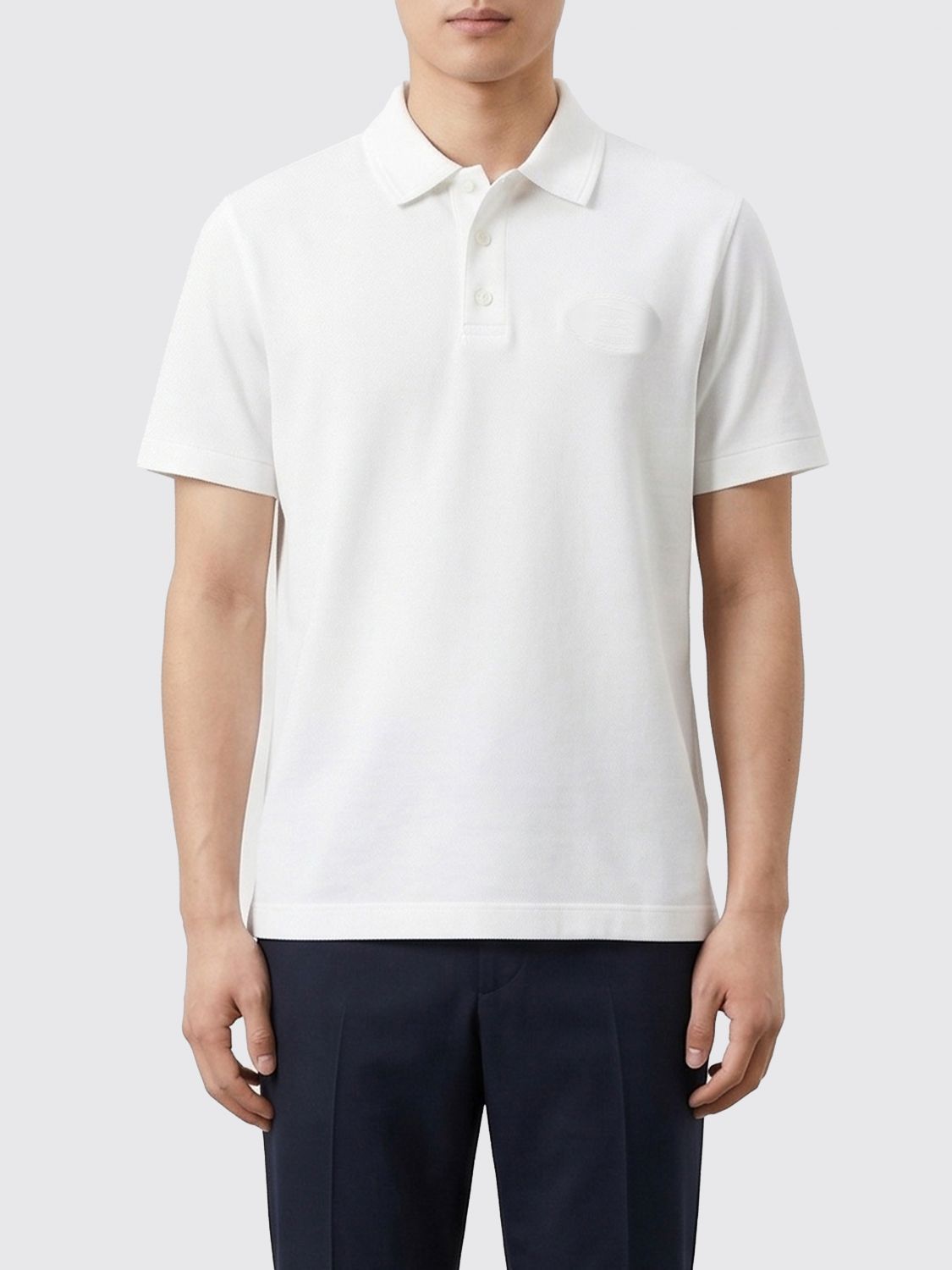 Burberry Burberry Polo Shirt Men White Size US S / EU 44-46 / 1 - 1 Thumbnail