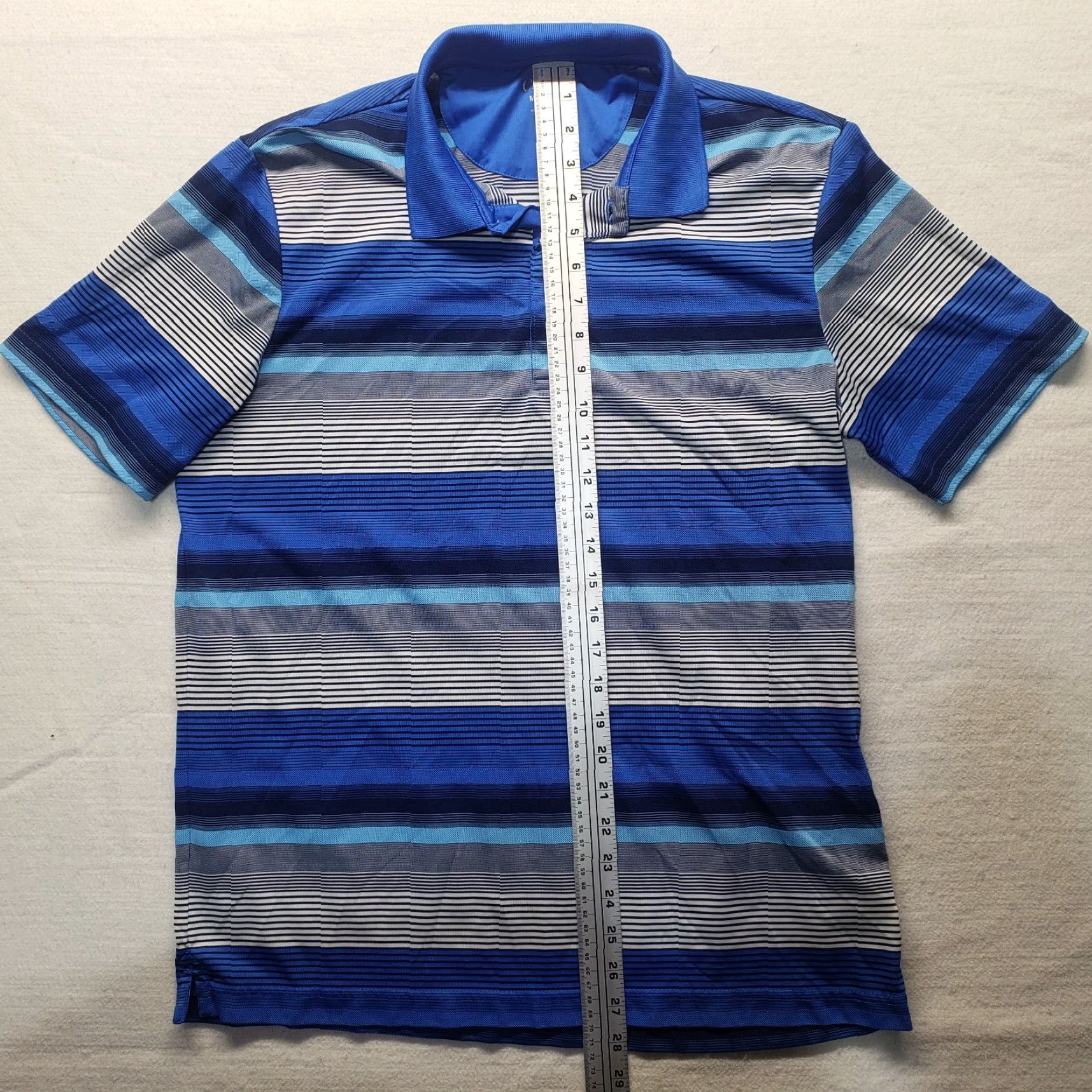 Chaps Chaps Polo Shirt Blue Striped Golf Casual Polo Shirt M Blue Chaps Logo Golf 80s 90s American Preppy Sports Golf Mens Regular Shirt Size US M / EU 48-50 / 2 - 5 Thumbnail