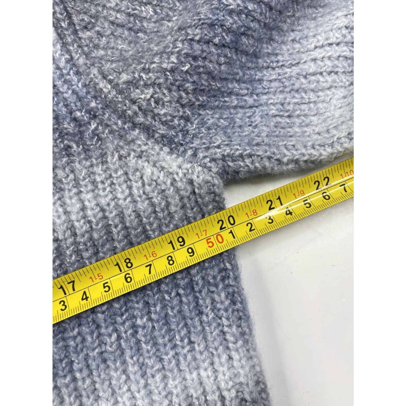AQUA NWT AQUA Ombre Turtleneck Sweater Women's Small Blue Combo Cropped Pullover Size S / US 4 / IT 40 - 8 Thumbnail