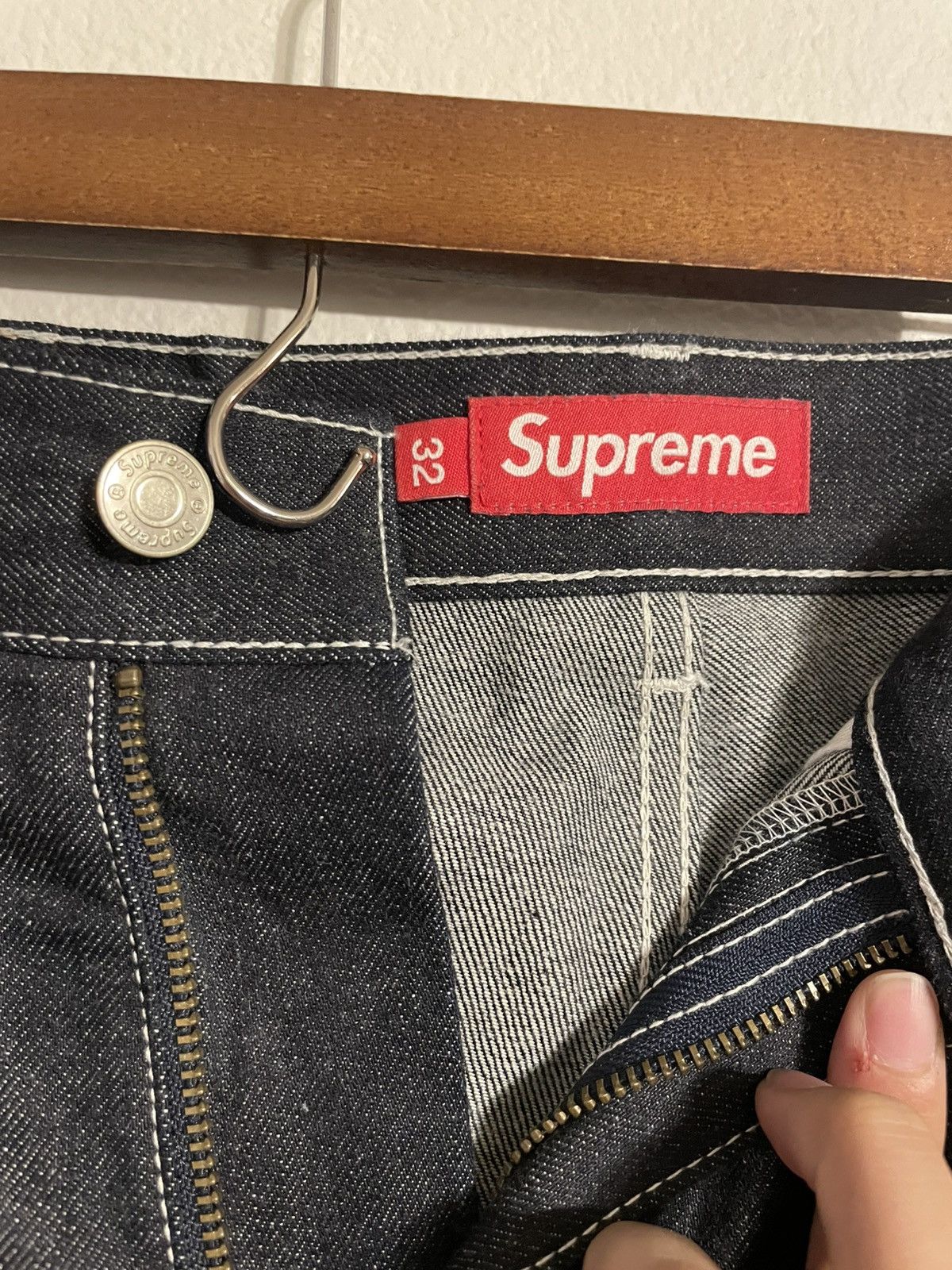 Supreme Contrast Stitch Double Knee Painter Jean