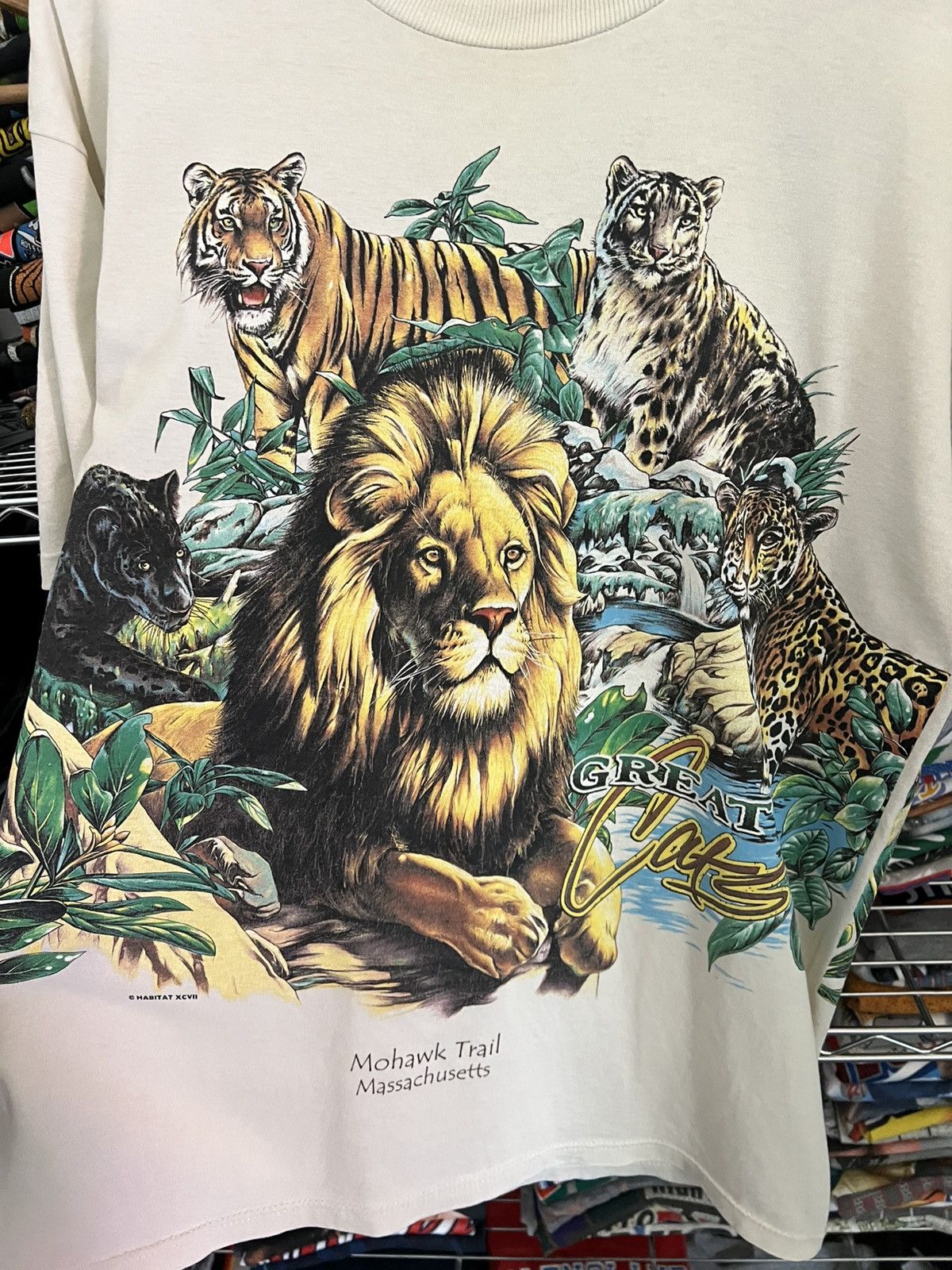Habitat 1997 Great Cats AOP Nature Mohawk Trail Single Stitch Tee Size US L / EU 52-54 / 3 - 5 Thumbnail