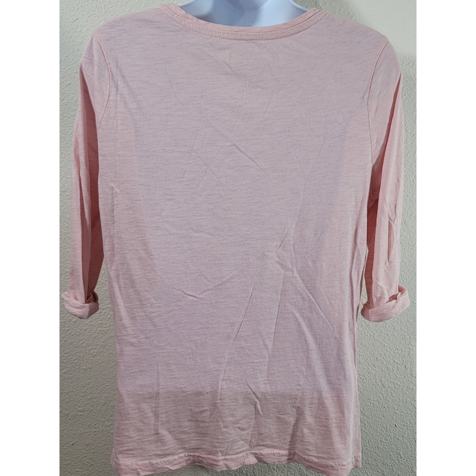 Faded Glory Faded Glory Pink Slub Knit Top Medium Lightweight Soft Size M / US 6-8 / IT 42-44 - 2 Thumbnail