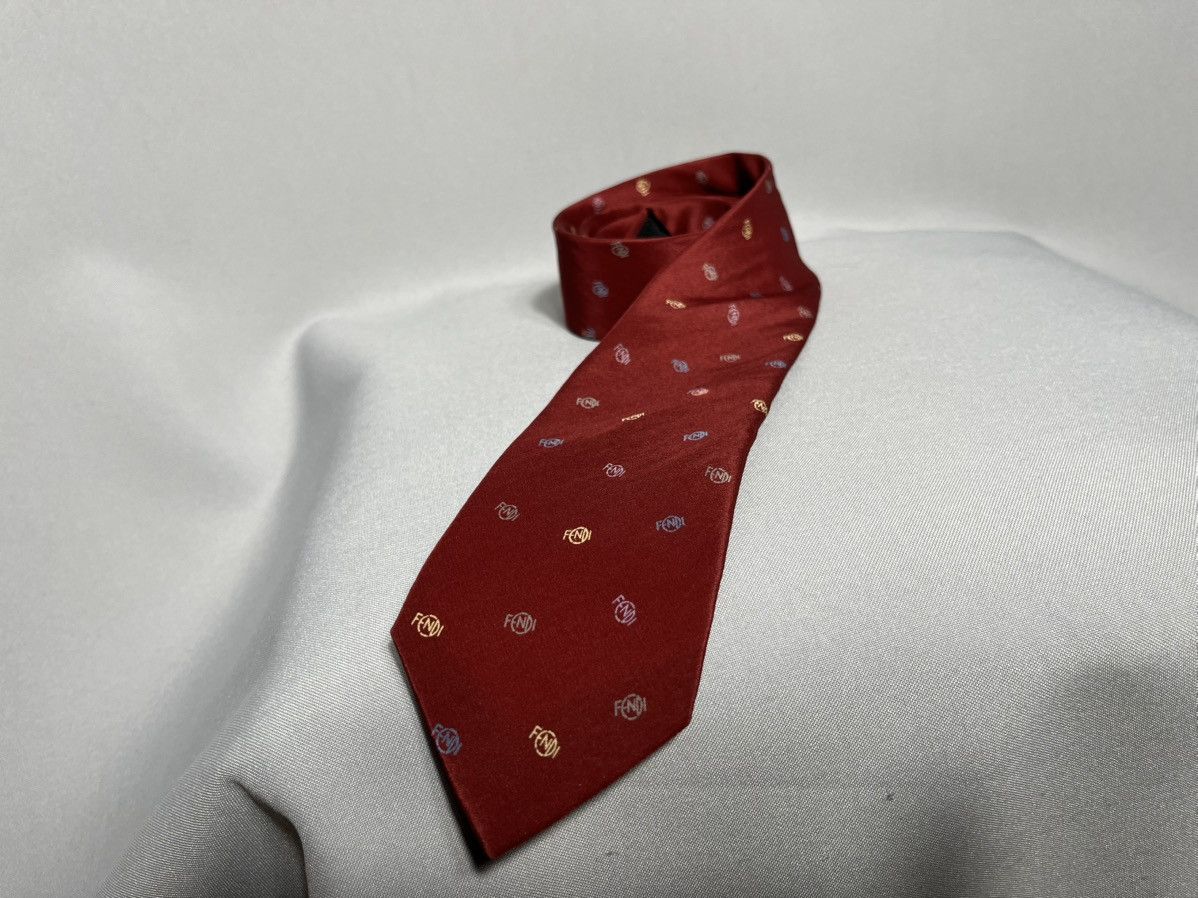 Fendi FENDI Made in Italy 100% Silk Vintage Tie 80s Size ONE SIZE - 1 Thumbnail