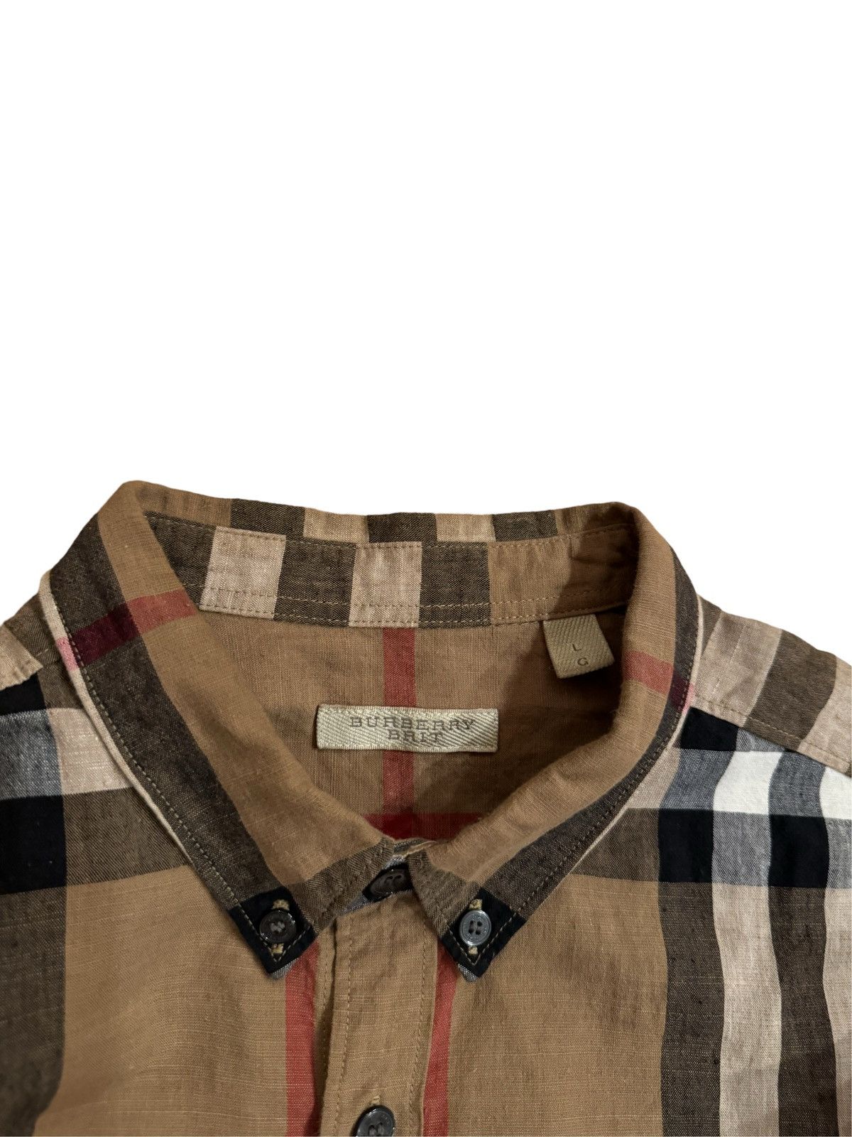 Burberry 🔥Burberry Brit Nova Check Linen Shirt/Nova Check Polo Shirt Size US M / EU 48-50 / 2 - 9 Thumbnail