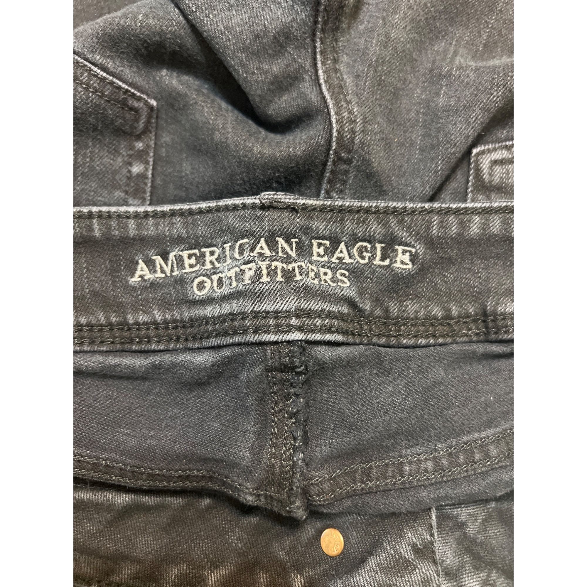 American Eagle Outfitters American Eagle Outfitters Kick Boot Stretch Jeans Black Deni Size 38" / US 16 / IT 52 - 4 Thumbnail