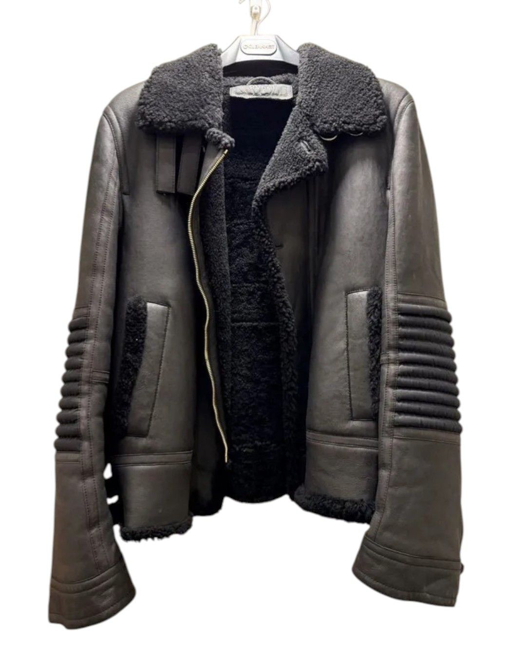 Gucci GUCCI SHEARLING LEATHER BIKER JACKET Size US XXL / EU 58 / 5 - 3 Thumbnail