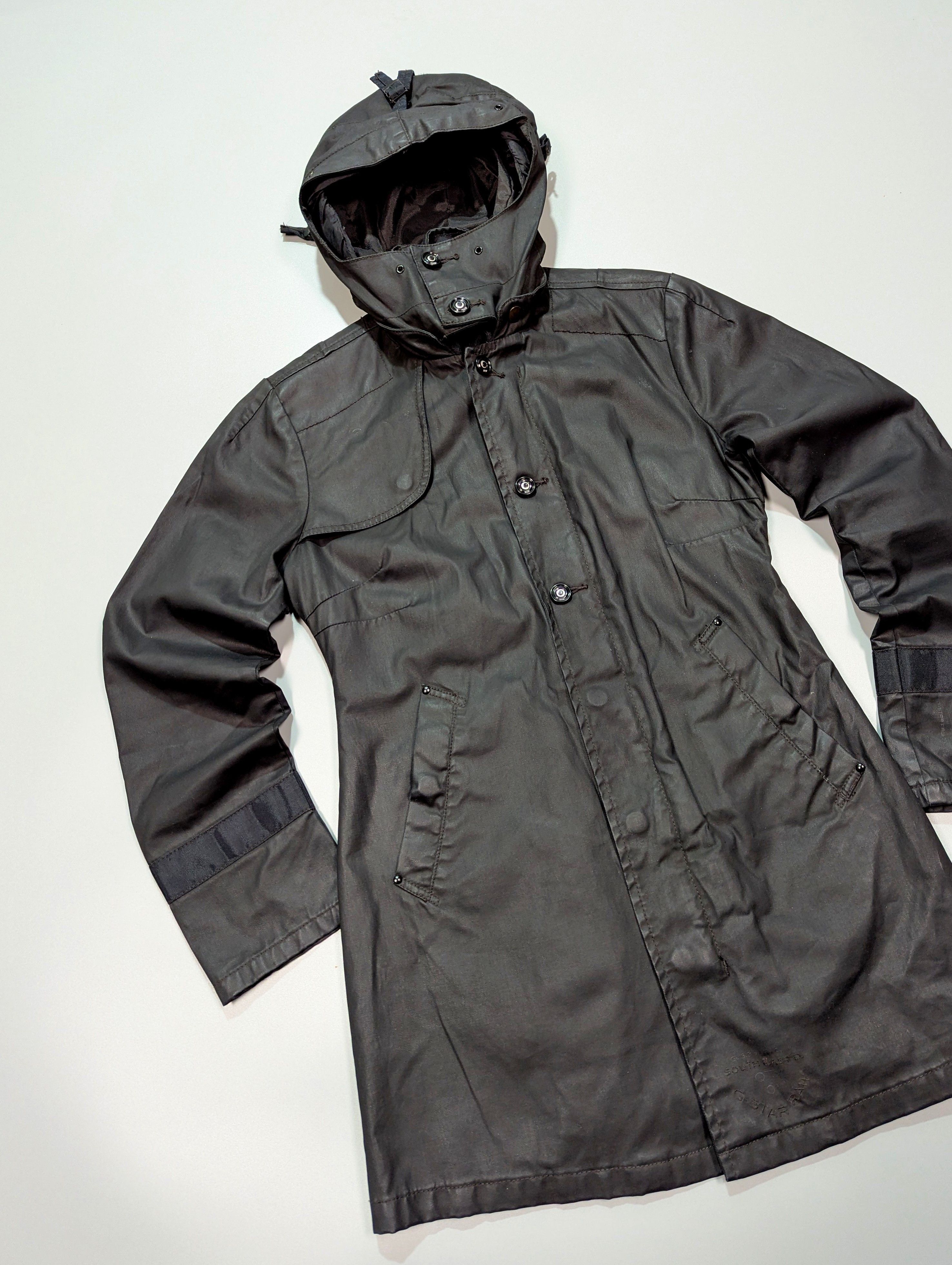 G-Star G - Star RAW Shefton Hooded Womens Black Long Coat/Jacket Size S / US 4 / IT 40 - 2 Thumbnail