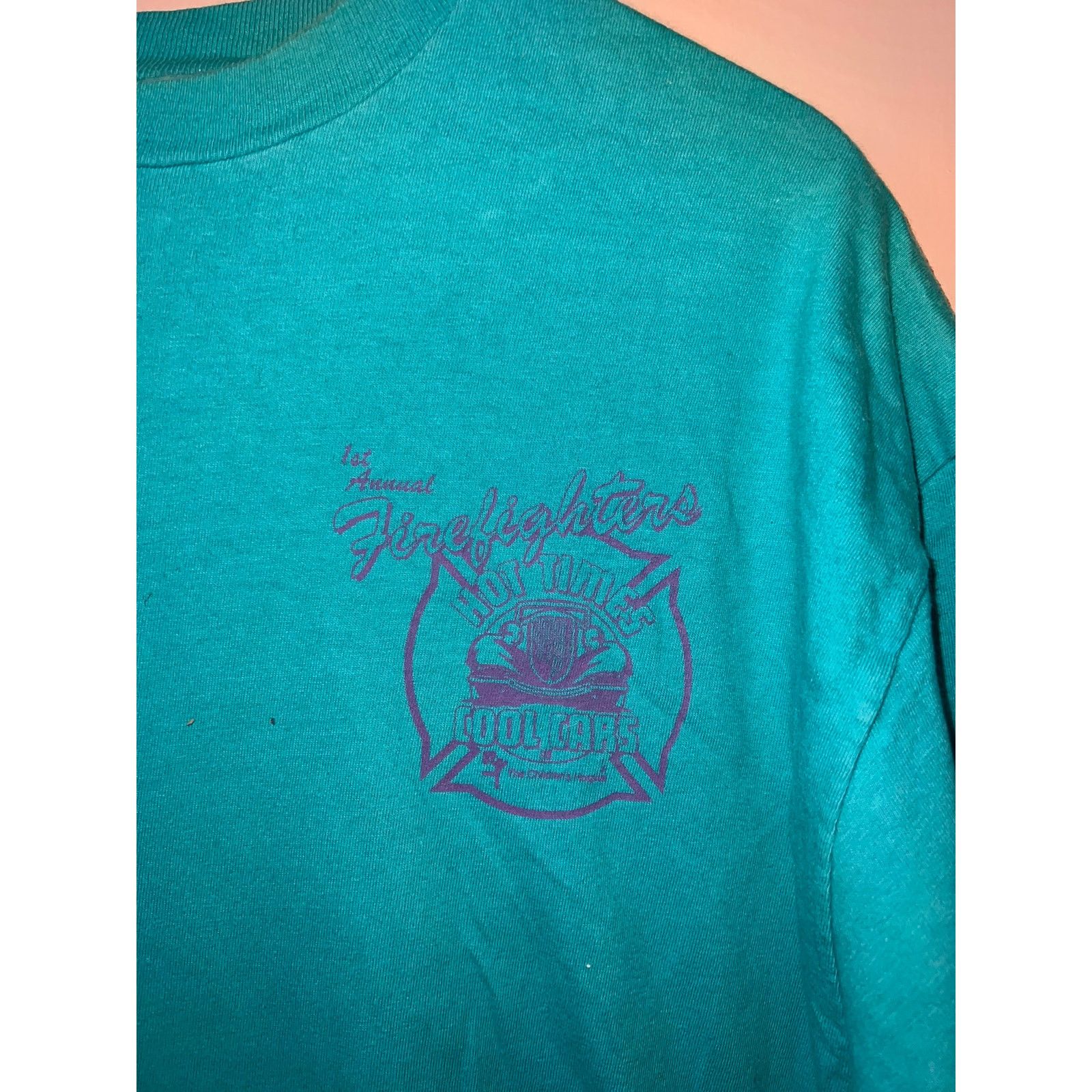 Hanes Vintage 1st Annual Firefighters Cool Cars Car Shirt VTG XL Size US XL / EU 56 / 4 - 3 Thumbnail