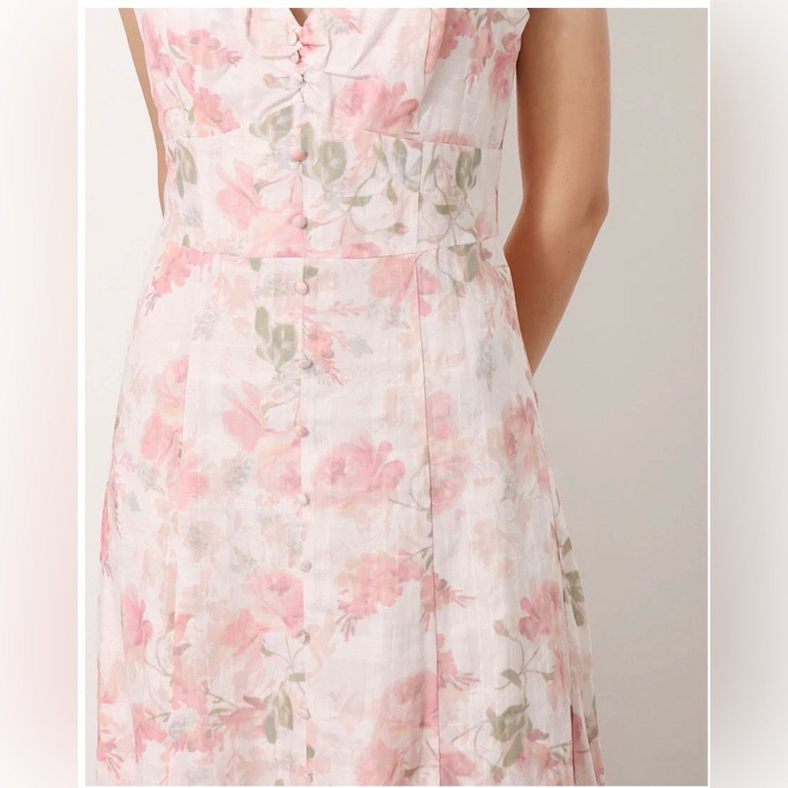 Other New Elegant Floral Dress in Pink and White size 2 Size XS / US 0-2 / IT 36-38 - 8 Thumbnail