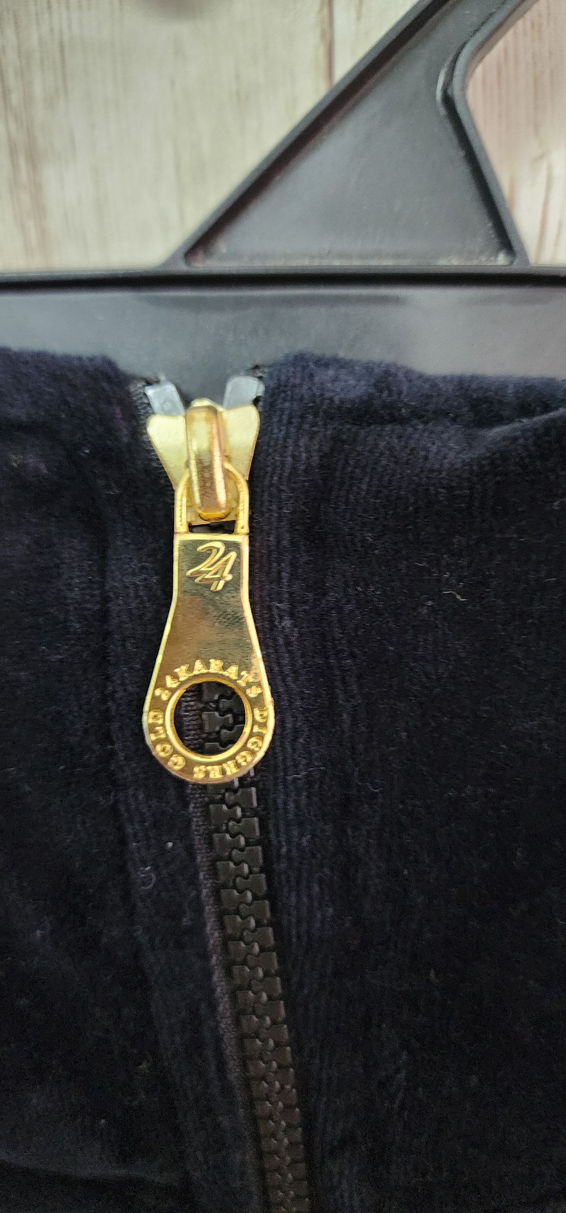 Japanese Brand Gold 24K Digger Velour Hoodie Size S / US 4 / IT 40 - 8 Thumbnail
