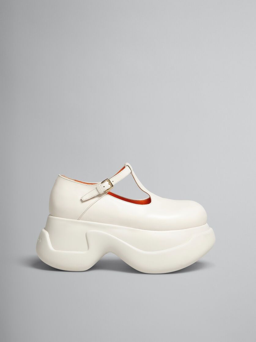 Marni o1y1025 Leather Loafers in Off-White Size US 6 / IT 36 - 1 Thumbnail