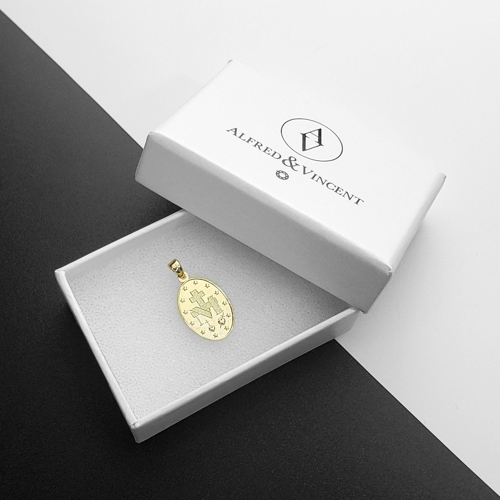 Other Mother Mary Miraculous Medal and Marian Cross Pendant in 14k Size ONE SIZE - 2 Thumbnail