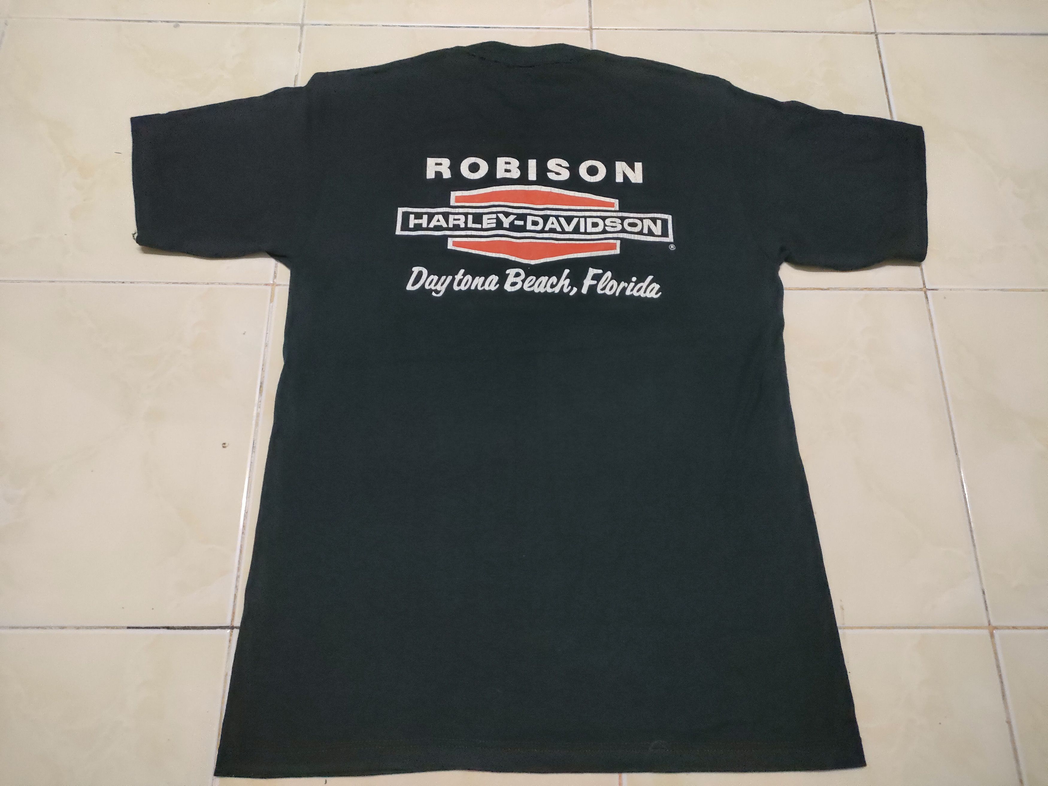 Harley Davidson × Vintage Vintage Harley Davidson Robinson Bike Week 3D Emblem T-Shirt Size US M / EU 48-50 / 2 - 2 Thumbnail
