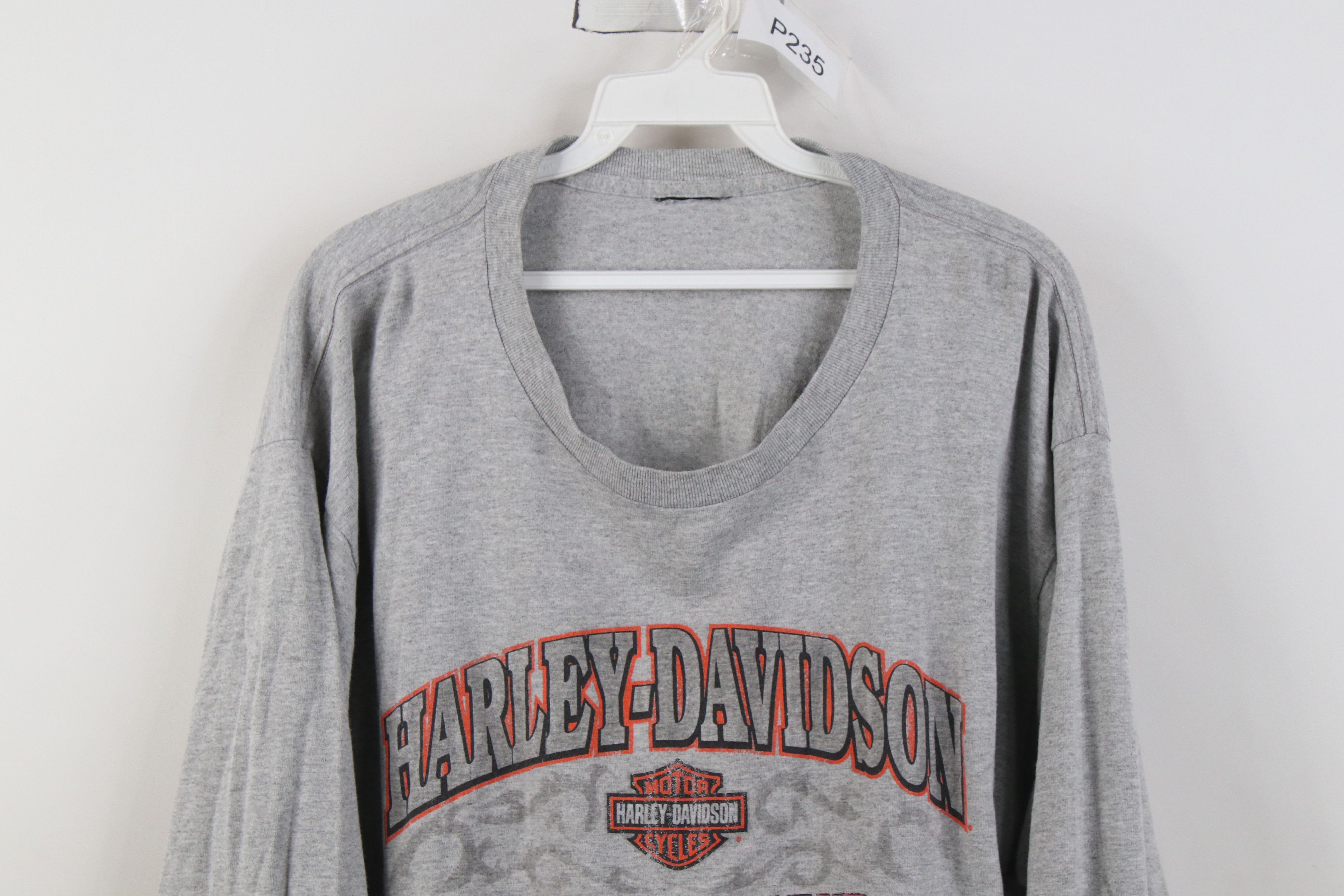 Harley Davidson Vintage Y2K 2005 Harley Davidson Long Sleeve T-Shirt Gray Size US L / EU 52-54 / 3 - 2 Thumbnail