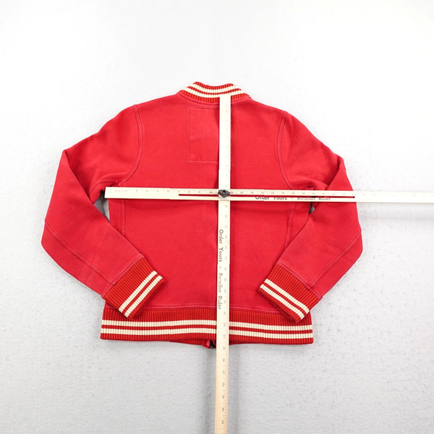 Abercrombie & Fitch VINTAGE Abercrombie & Fitch Bomber Jacket Mens Medium Red Cotton Blend Full Zip Outdoor Preppy Size US M / EU 48-50 / 2 - 6 Thumbnail