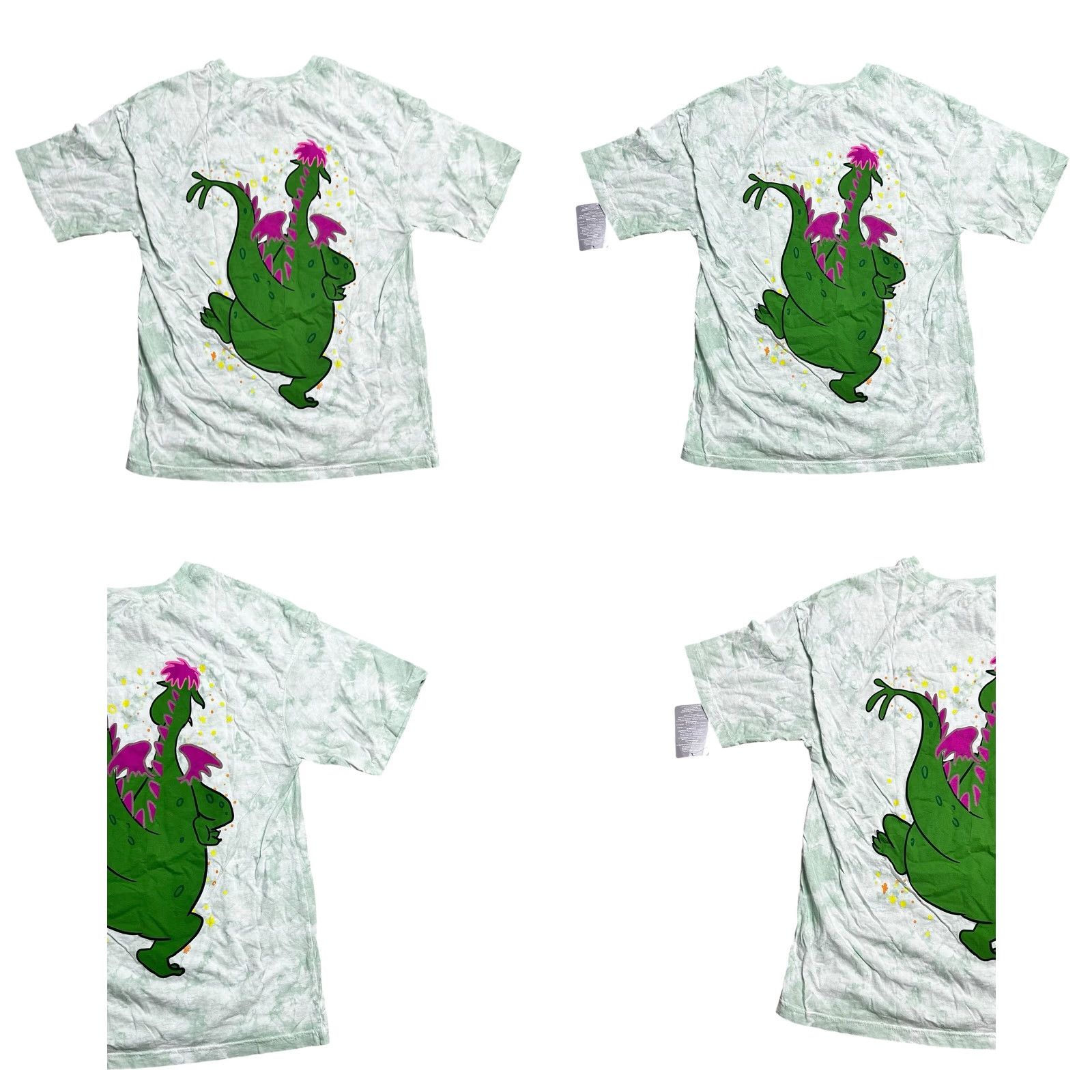 Disney VINTAGE Pete's Dragon T-Shirt DISNEY Tee Green Elliot Tie Dye Double Sided Adult Small Size US S / EU 44-46 / 1 - 8 Thumbnail