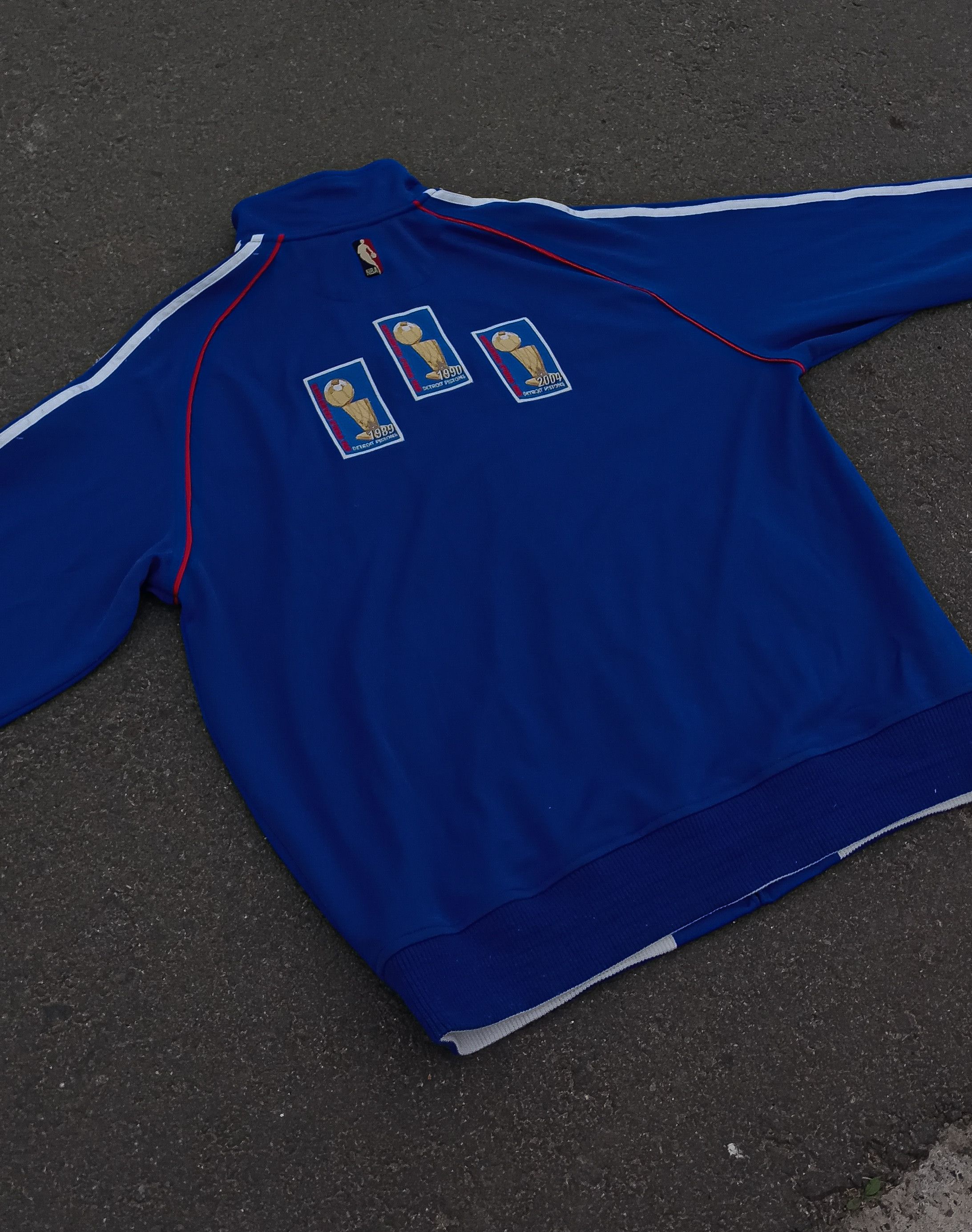 Adidas × NBA Detroit Pistons warmup jacket championship NBA 89 90 04 Size US XL / EU 56 / 4 - 3 Thumbnail